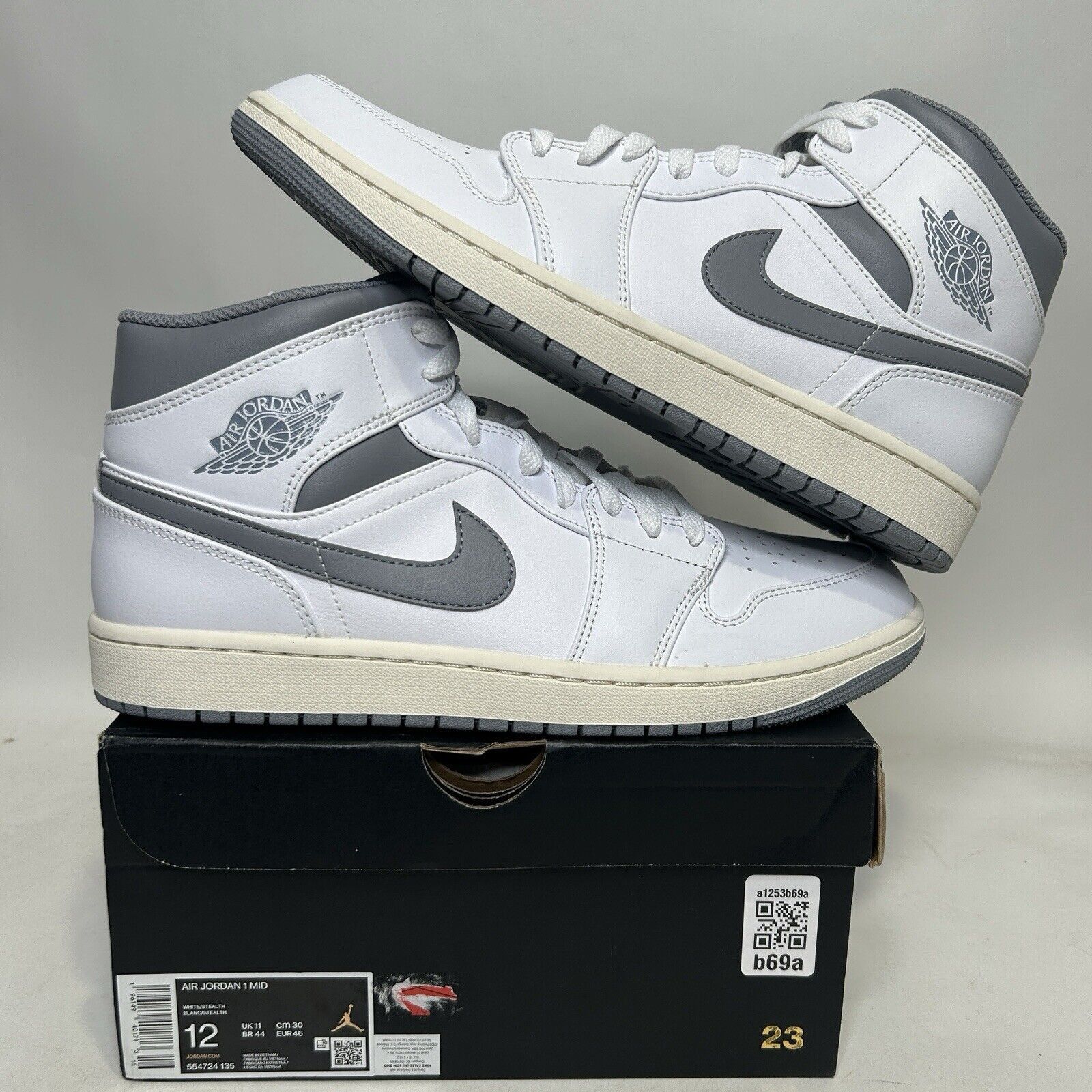 Nike Nike Air Jordan 1 Mid Retro “Neutral Grey” 2024 Size US 12 / EU 45 - 1 Thumbnail