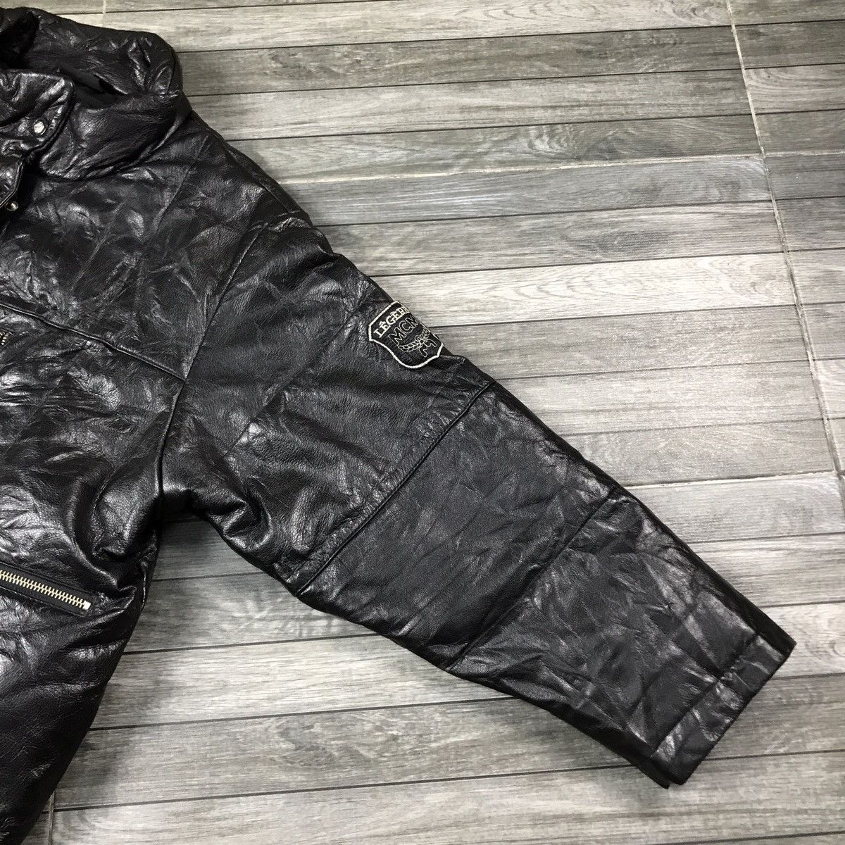 LEGERE MCM LEATHER JACKET PUFFER DOWN JACKET