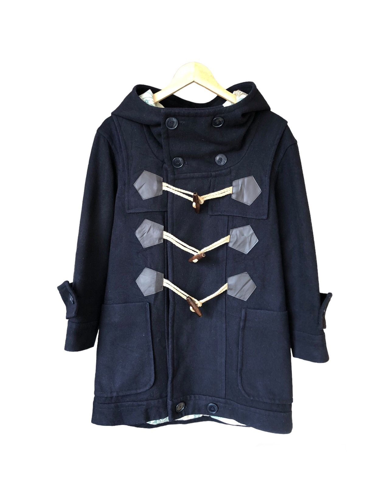 Issey Miyake Ne-net by Issey Miyake Wool Duffle Coat Hoodie Size US M / EU 48-50 / 2 - 2 Thumbnail