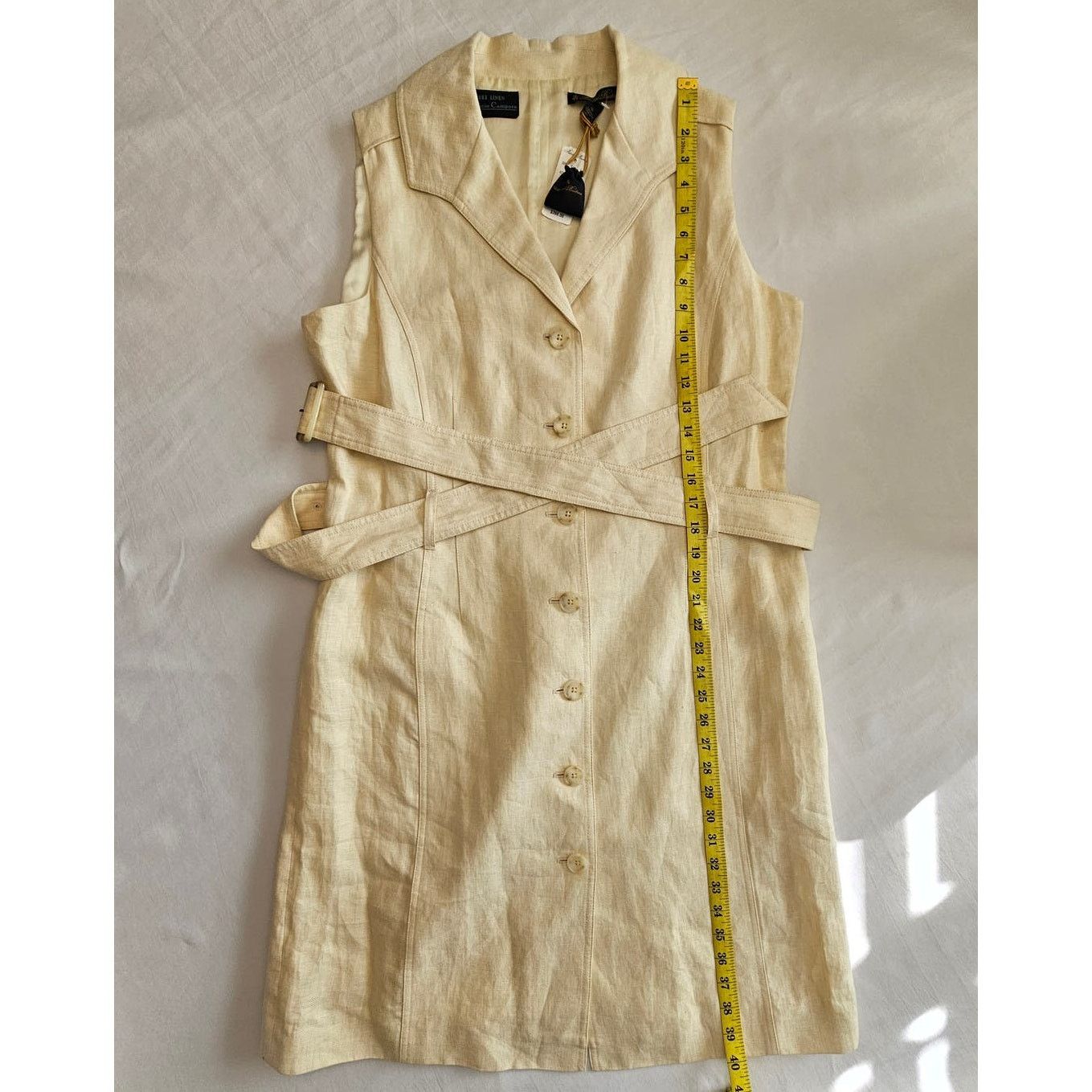 Brooks Brothers Brooks Brothers Lanificio Campore Pure Linen Shirt Dress 16 Size XXL / US 16-18 / IT 52-54 - 9 Thumbnail