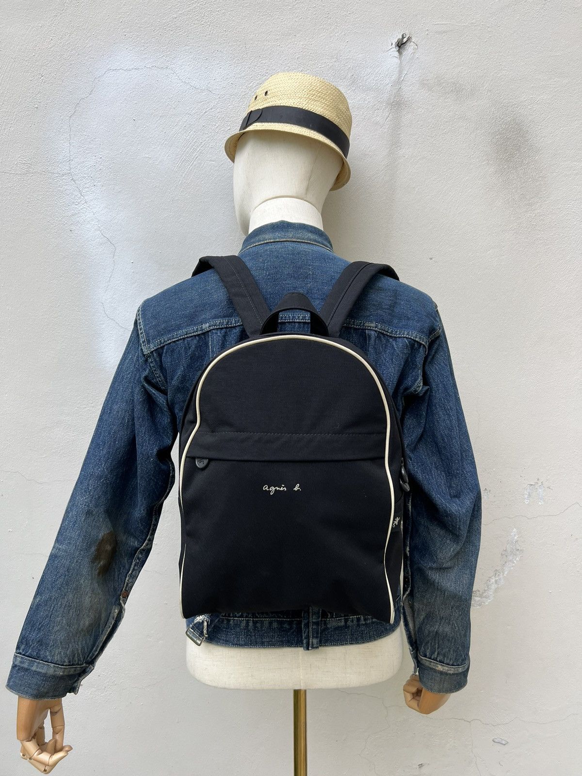 Vintage Agnes B. Black Backpack Bag