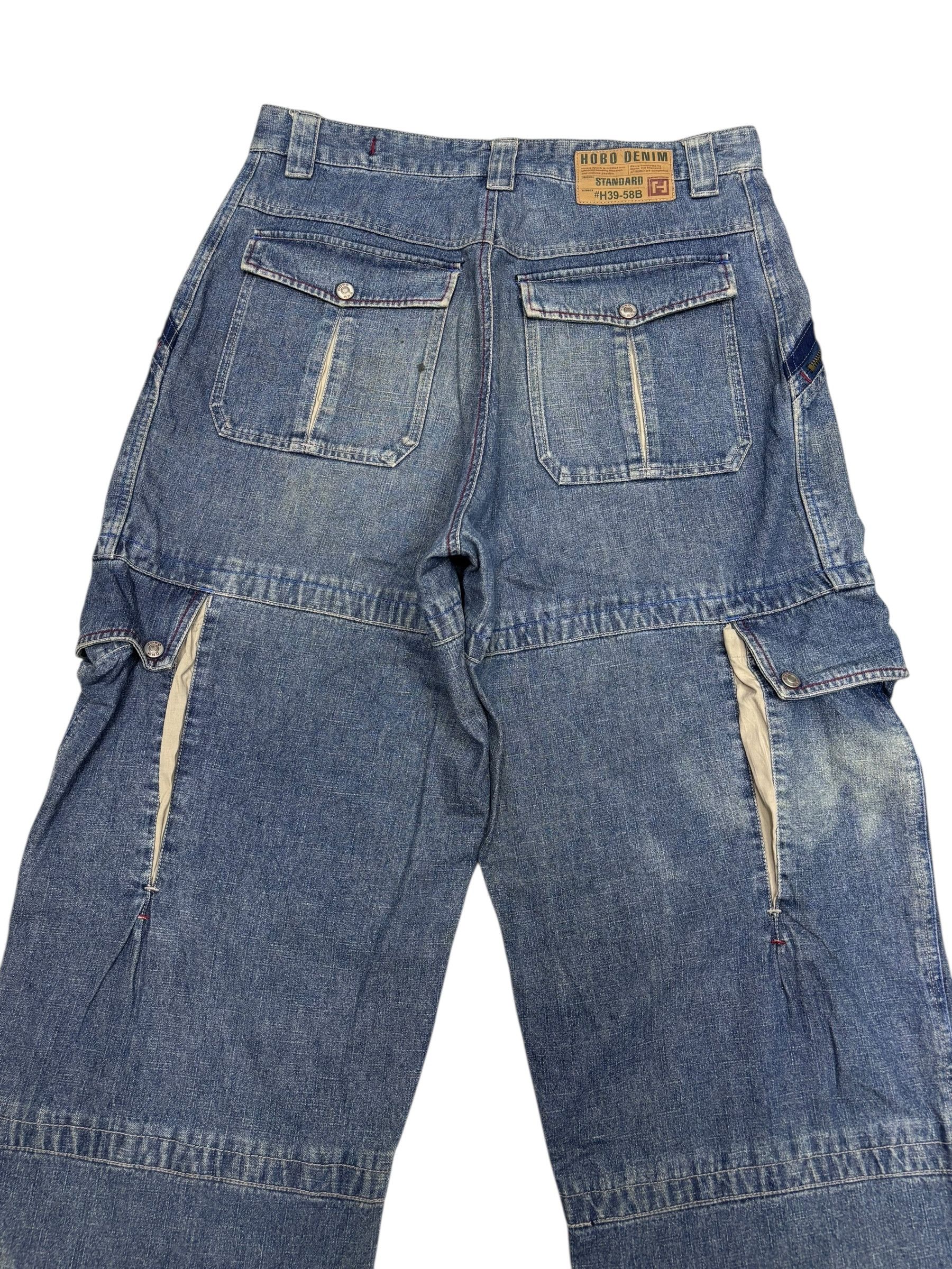 JNCO 🔥HOBO BAGGY MULTIPOCKET CARGO DENIM JEANS Size US 34 / EU 50 - 6 Thumbnail