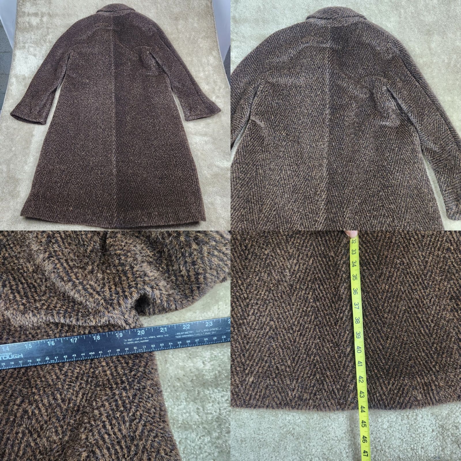 Saks Fifth Avenue VINTAGE Saks Fifth Avenue Brown Collection Coat Womens Size 10 Made In USA Overcoat Size L / US 10 / IT 46 - 8 Thumbnail
