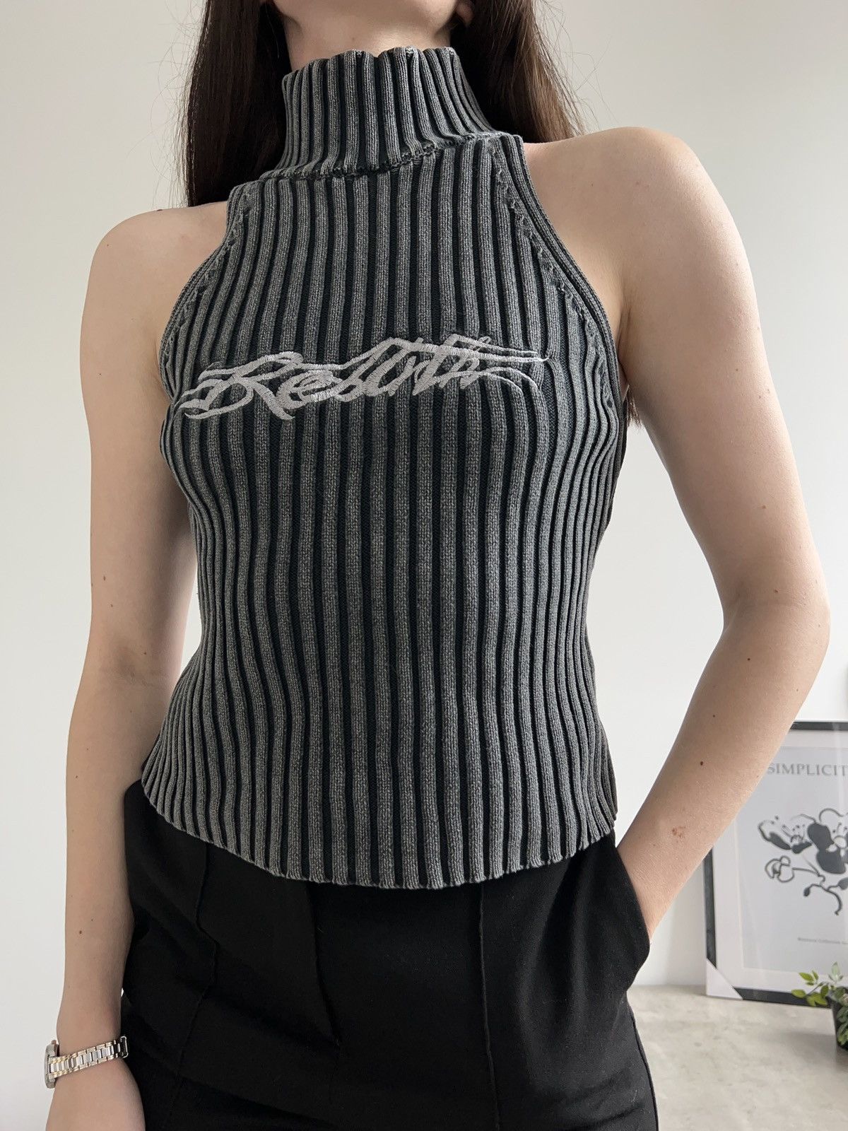Vintage Knit Tank Top Y2K vintage Japanese style Size M / US 6-8 / IT 42-44 - 1 Thumbnail