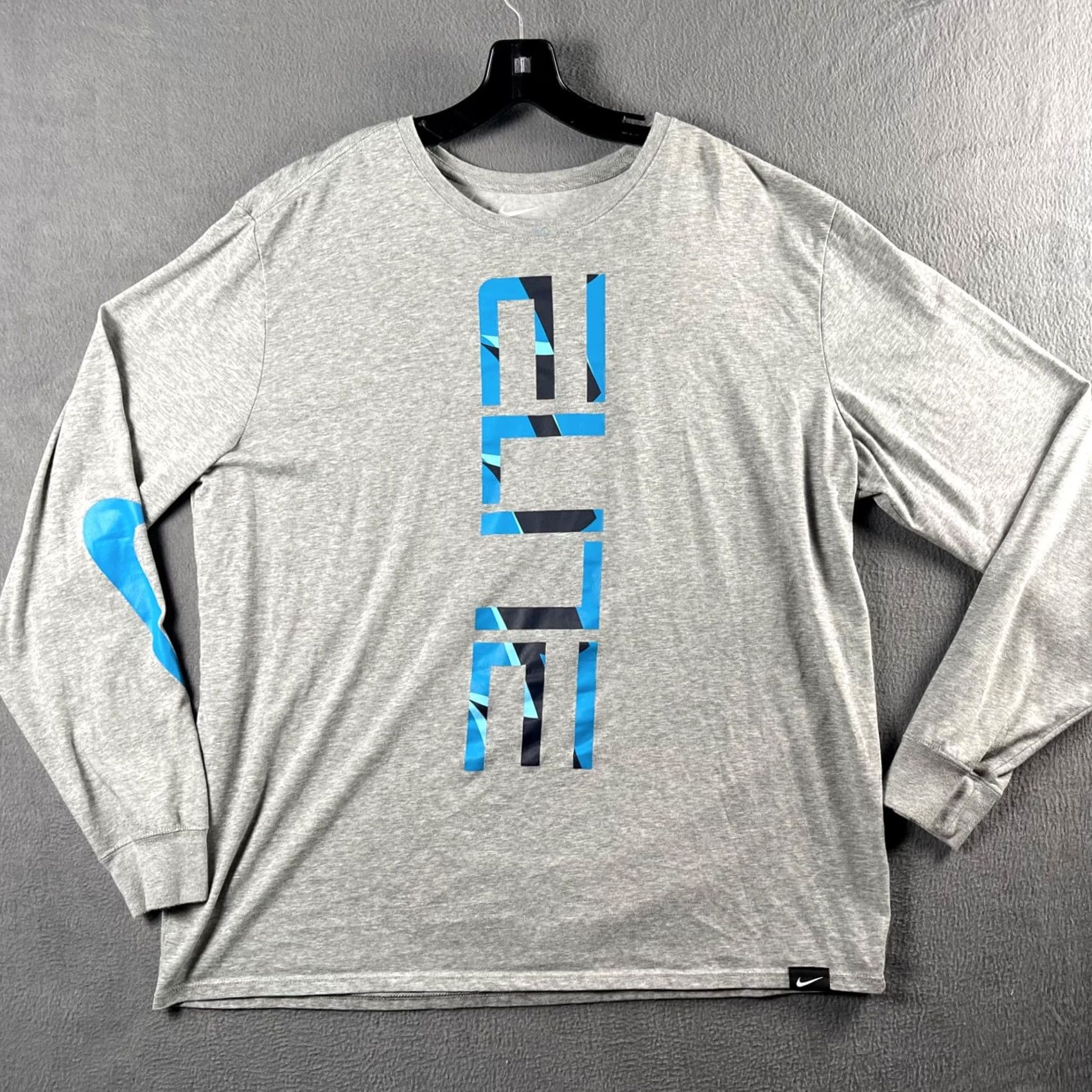 Nike Nike T-Shirt Mens L/S 2XL Gray Dry Fit Elite Athletic Cut Workout Gym Swoosh Size US XXL / EU 58 / 5 - 2 Thumbnail