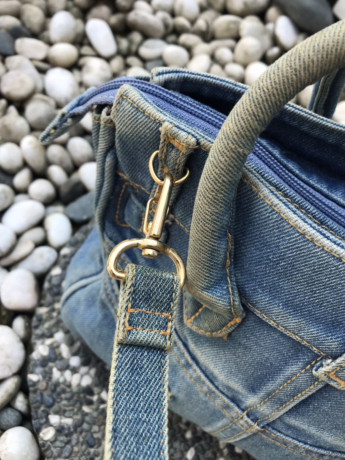 Handmade HANDMADE DENIM BIRKIN 2 WAY STYLE HANDBAG CROSSBODY Size ONE SIZE - 7 Thumbnail