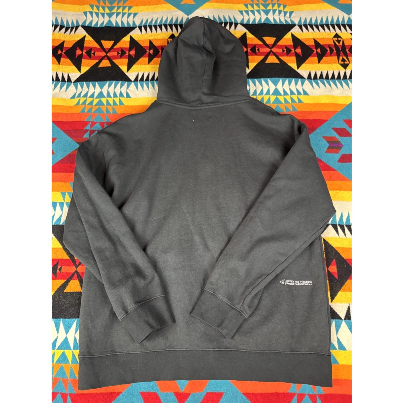 Disney Mickey Mouse Genuine Mousewear Pullover Hoodie Adults XL Embroidered Black Size US XL / EU 56 / 4 - 6 Thumbnail