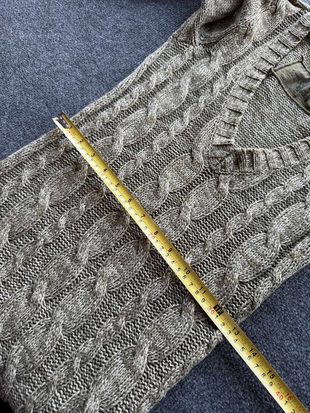 Japanese Brand Avant Garde Japanese 00s Cable Knit Sweater Dress Olive XS Size XS / US 0-2 / IT 36-38 - 14 Thumbnail
