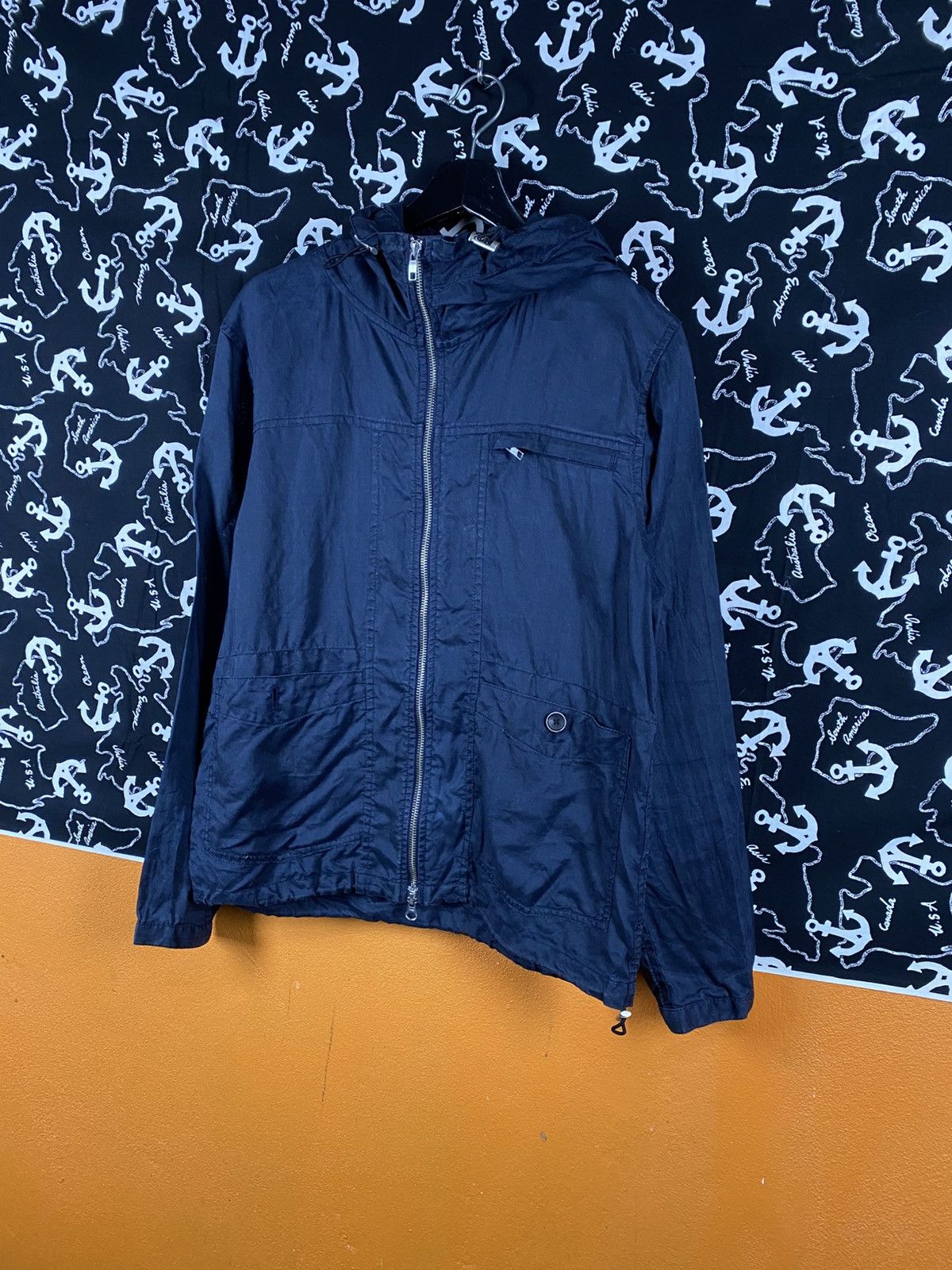 Journal Standard Journal Standard Navy Hood Zip Jacket Lightweight Outerwear Size US M / EU 48-50 / 2 - 4 Thumbnail