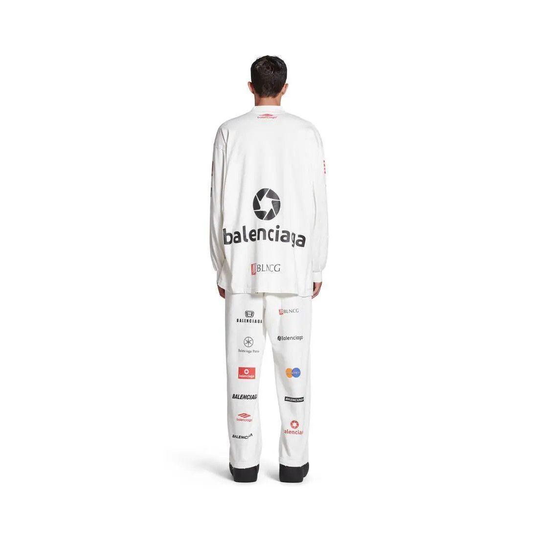 Balenciaga o1w1db10426 Top League Long Sleeve T-Shirt Oversized Size US XL / EU 56 / 4 - 4 Thumbnail