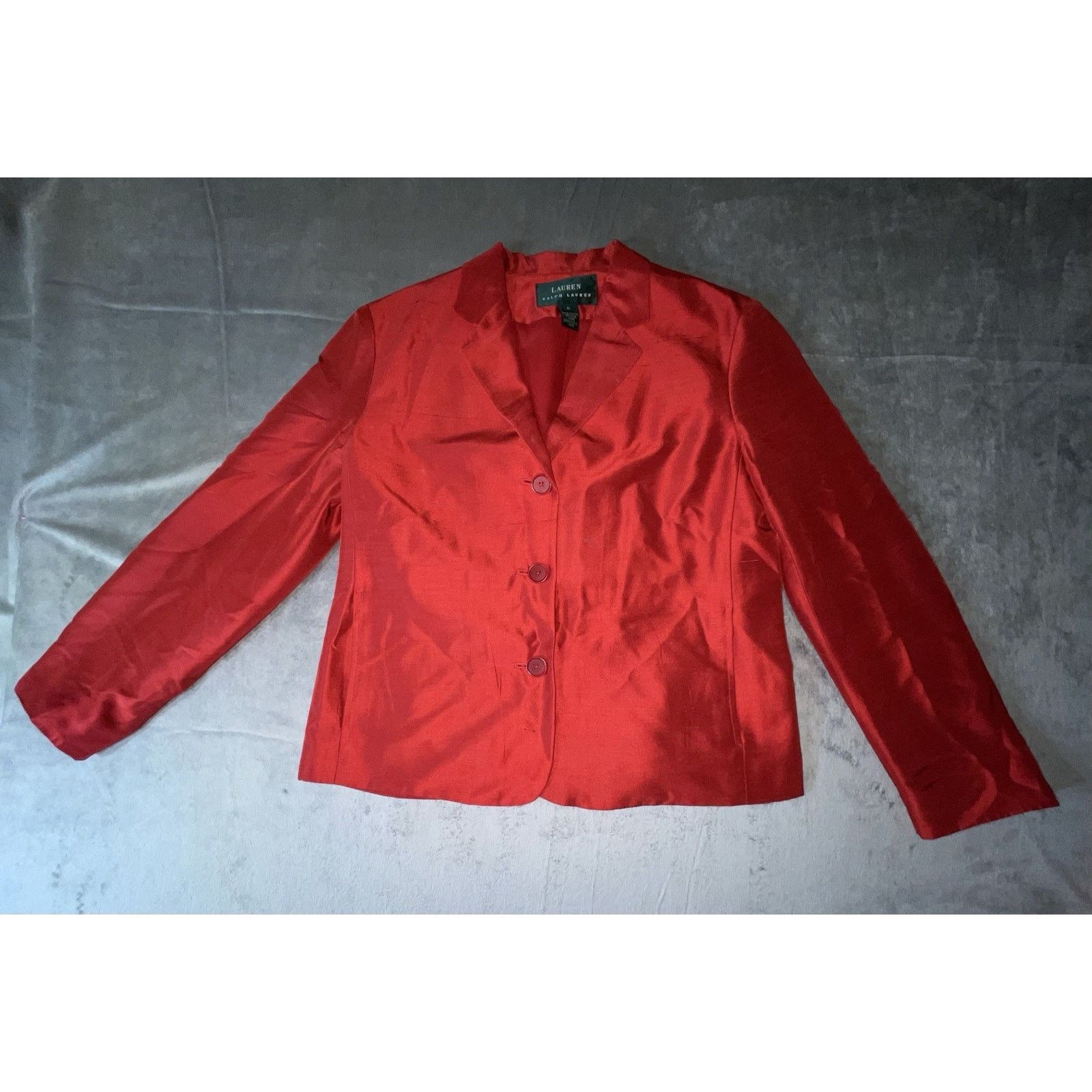 Lauren Ralph Lauren Lauren Ralph Lauren Silk Blazer & Pant Set Size 6 Red Size S / US 4 / IT 40 - 1 Thumbnail