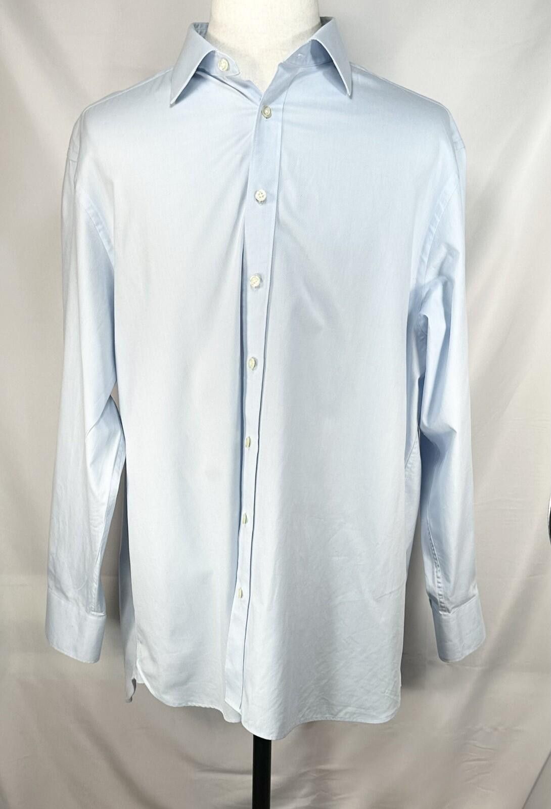 Charles Tyrwhitt Charles Tyrwhitt Classic Fit Cotton Button Up Blue Mens XL Size US XL / EU 56 / 4 - 1 Thumbnail