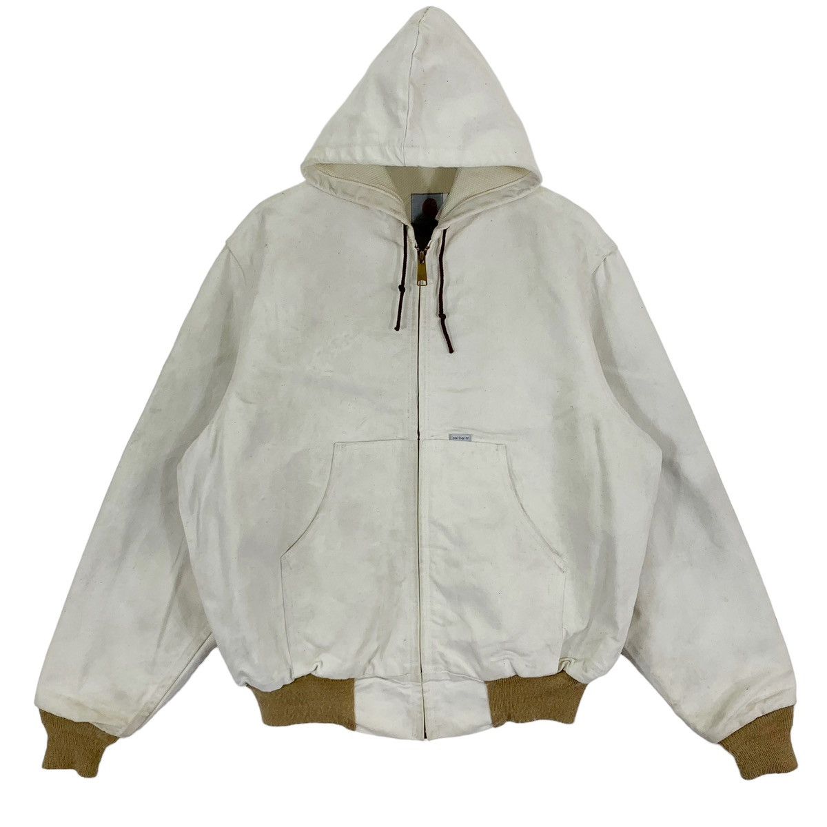 Carhartt 🔥🔥VINTAGE CARHATT WORKERS HOODIE BOMBER JACKET Size US L / EU 52-54 / 3 - 1 Thumbnail