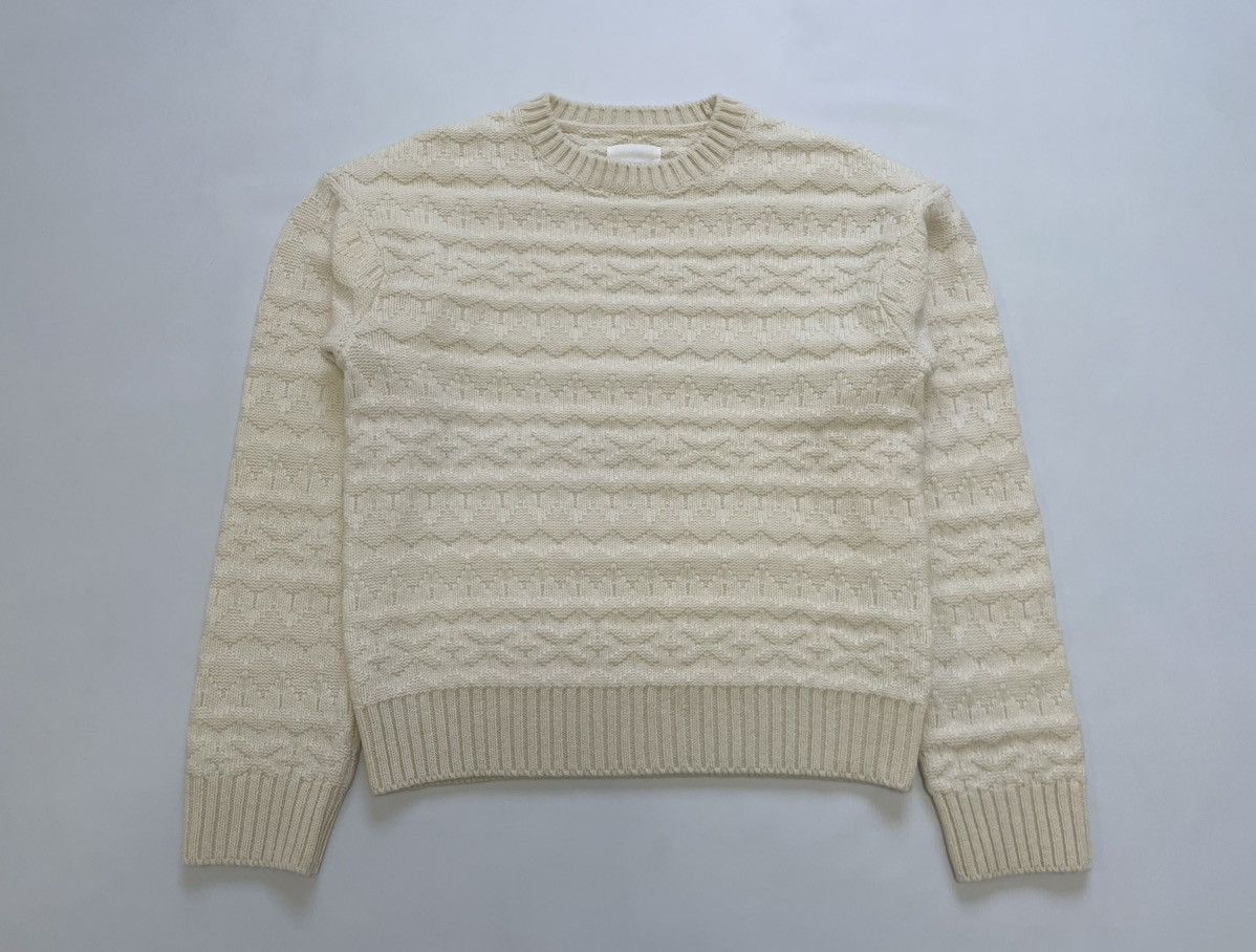 Takahiromiyashita The Soloist. Patterned Cream Wool Sweater Size US M / EU 48-50 / 2 - 2 Thumbnail