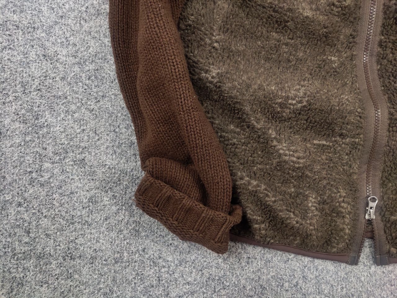 Napapijri Vintage Napapijri Sherpa Fleece Knit Sleeves Zip Pullover Size US M / EU 48-50 / 2 - 6 Thumbnail