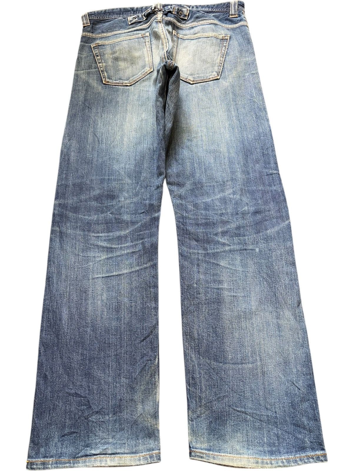 Edwin Vintage Okayama Denim Buckle Back Selvedge Distressed Jeans Size 32" / US 10 / IT 46 - 2 Thumbnail