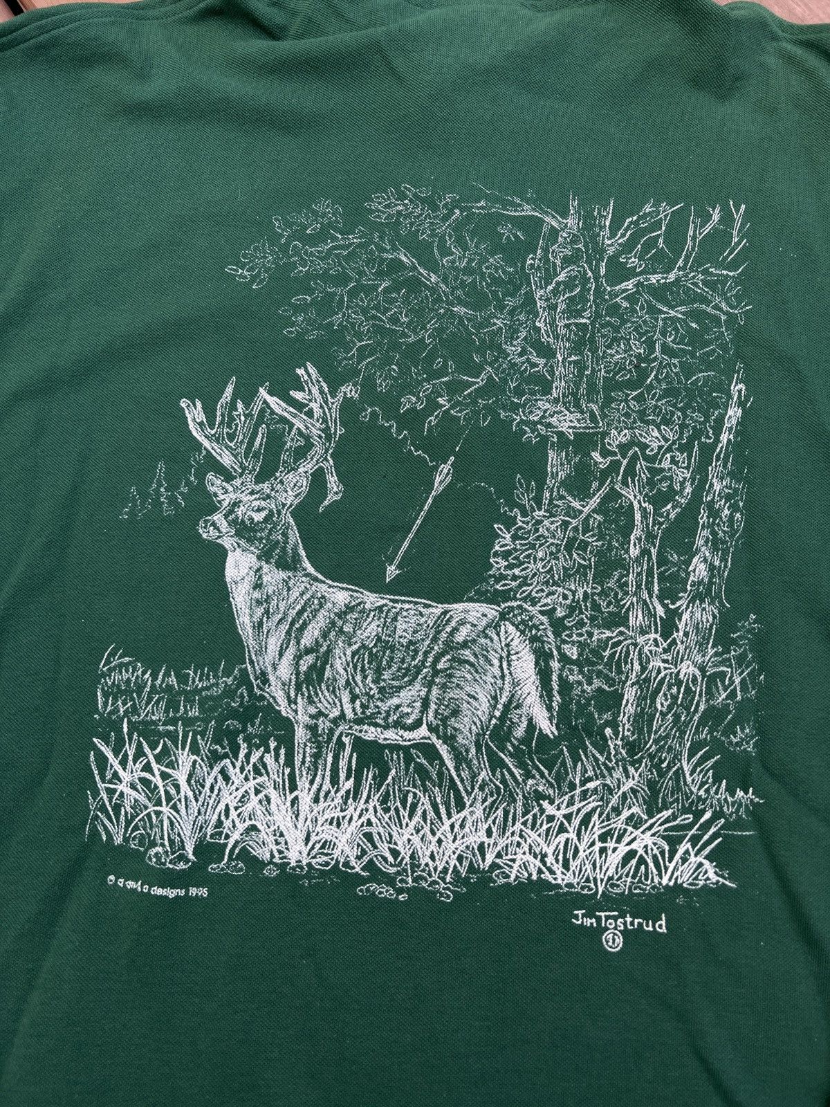 Hanes × Vintage Vintage 90s Nature Bowhunting Polo Long Sleeve Shirt Size US XL / EU 56 / 4 - 4 Thumbnail