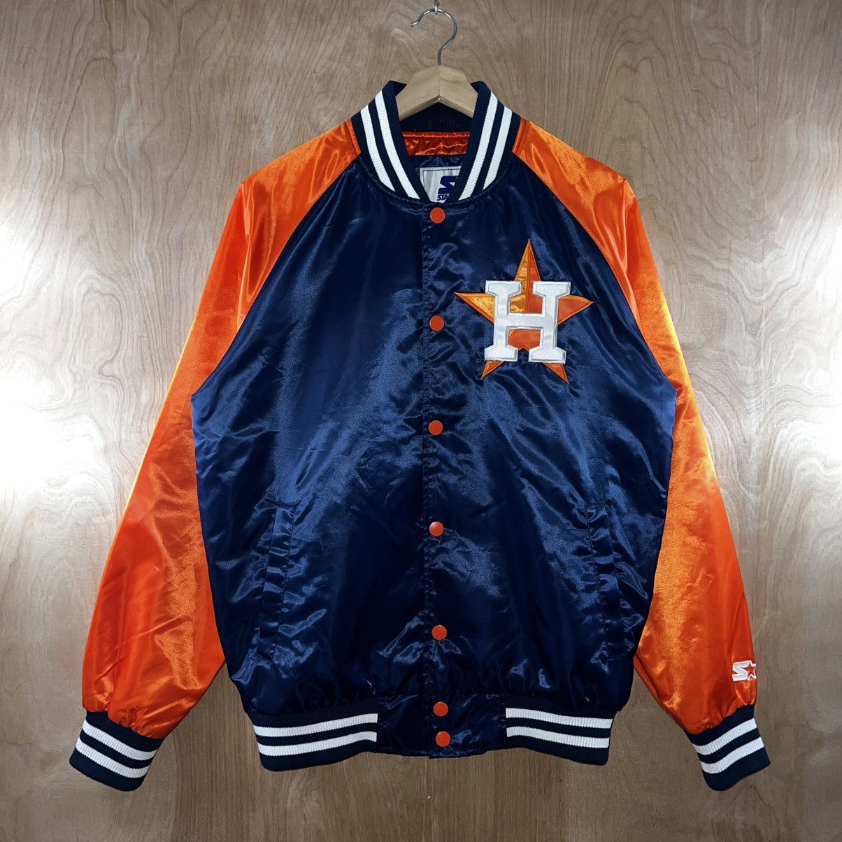 Starter MEN’S STARTER MLB HOUSTON ASTROS LOGO SATIN BOMBER JACKET Size US L / EU 52-54 / 3 - 1 Thumbnail