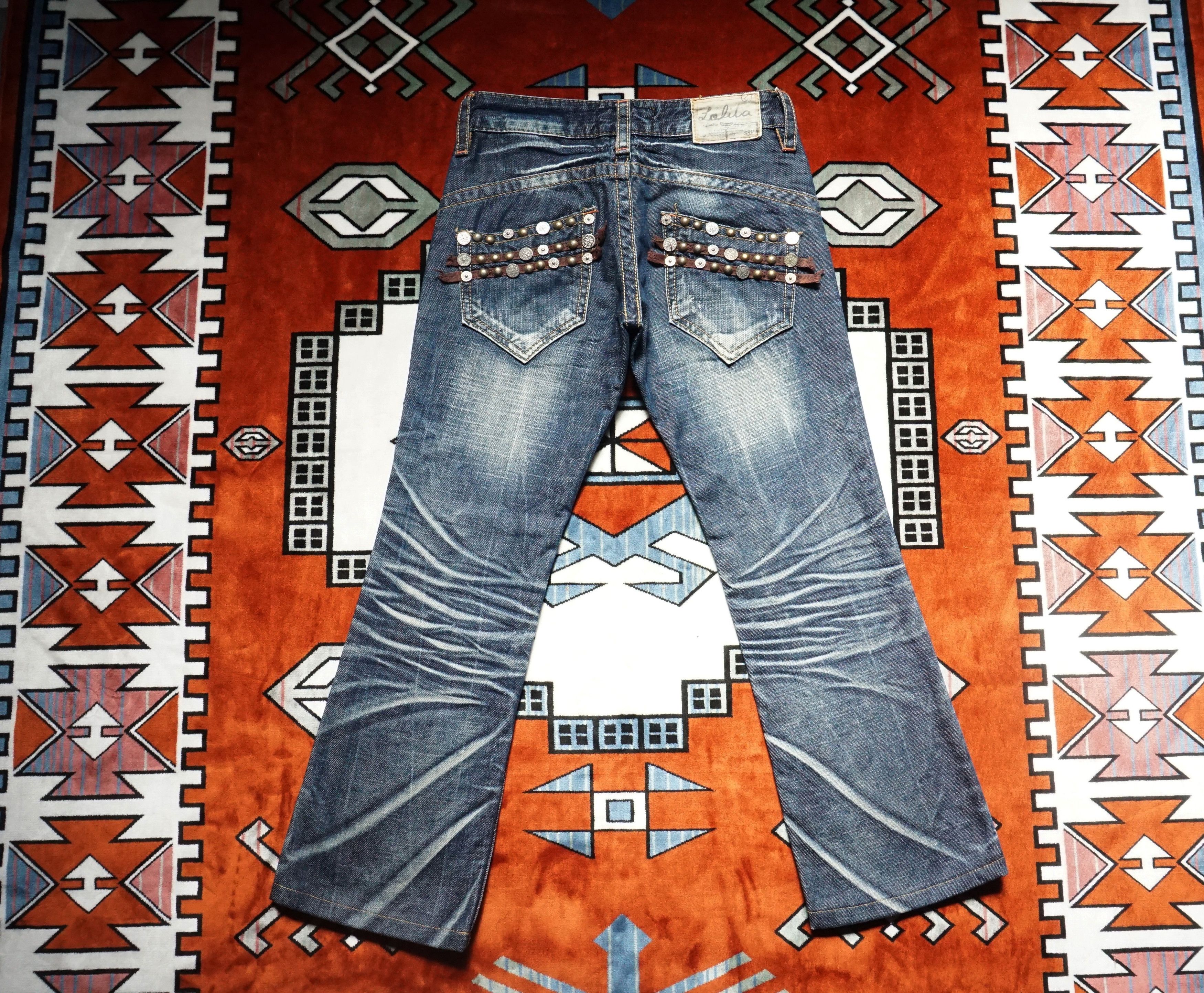 Japanese Brand Exotic vintage Denim Lolita Boot Cut Jeans Size US 28 / EU 44 - 6 Thumbnail