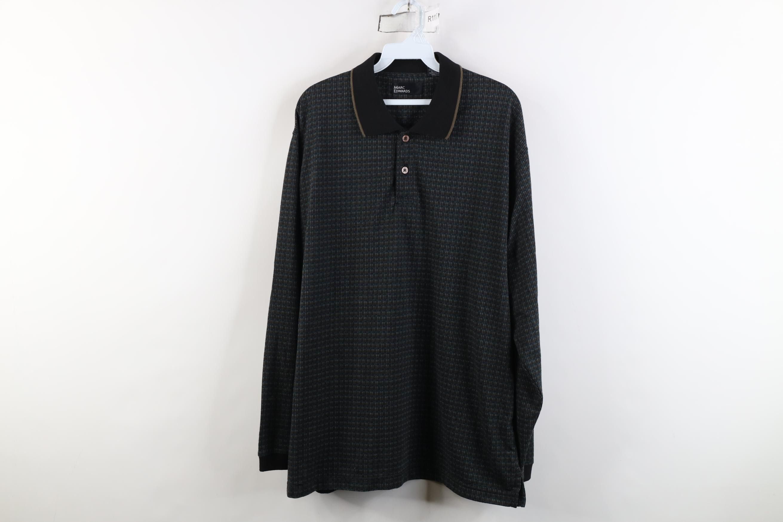 Vintage Vintage 90s Streetwear Knit Long Sleeve Rugby Polo Shirt Size US L / EU 52-54 / 3 - 1 Thumbnail
