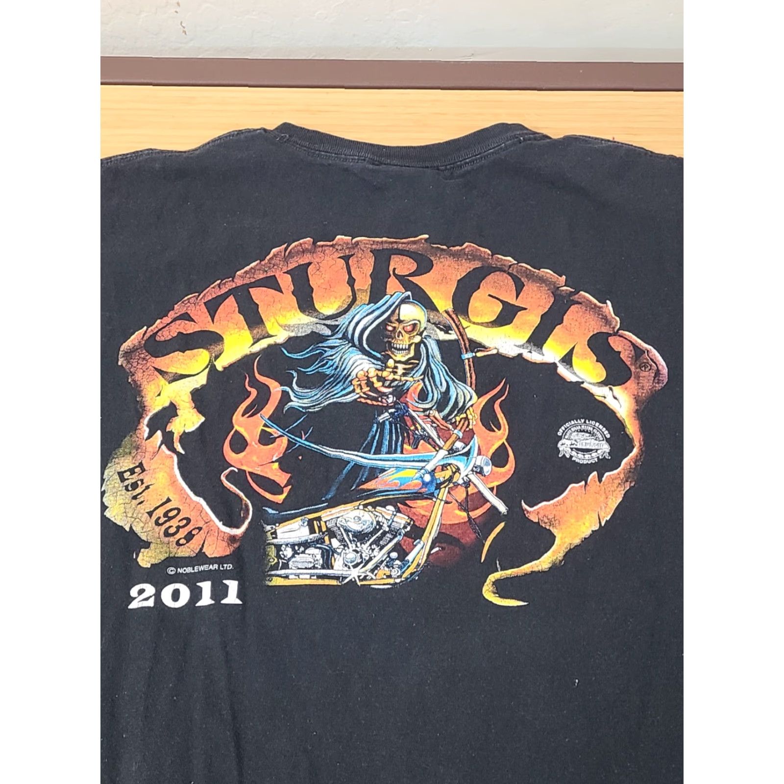 Vintage Sturgis 2011 T-Shirt Men's XL Black Hills Rally Graphic Print Cotton Crew Neck Short Sleeve Noble Wear Biker Motorcycle Classic Size US XL / EU 56 / 4 - 6 Thumbnail