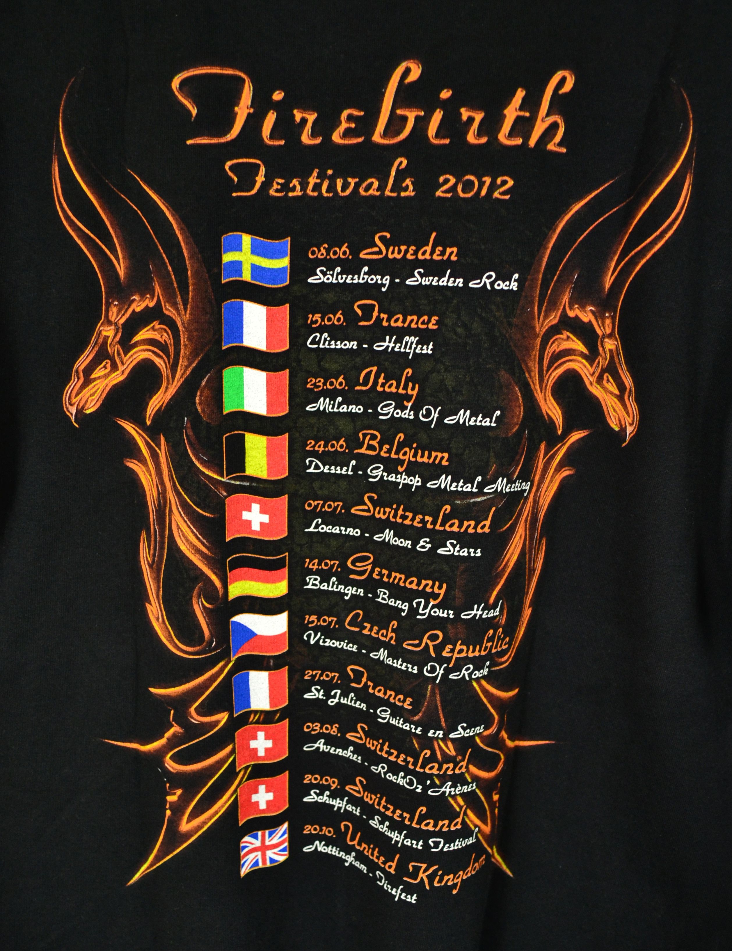 Band Tees Gotthard Firebirth 2012 Tour T-Shirt L Band Tee Size US L / EU 52-54 / 3 - 5 Thumbnail