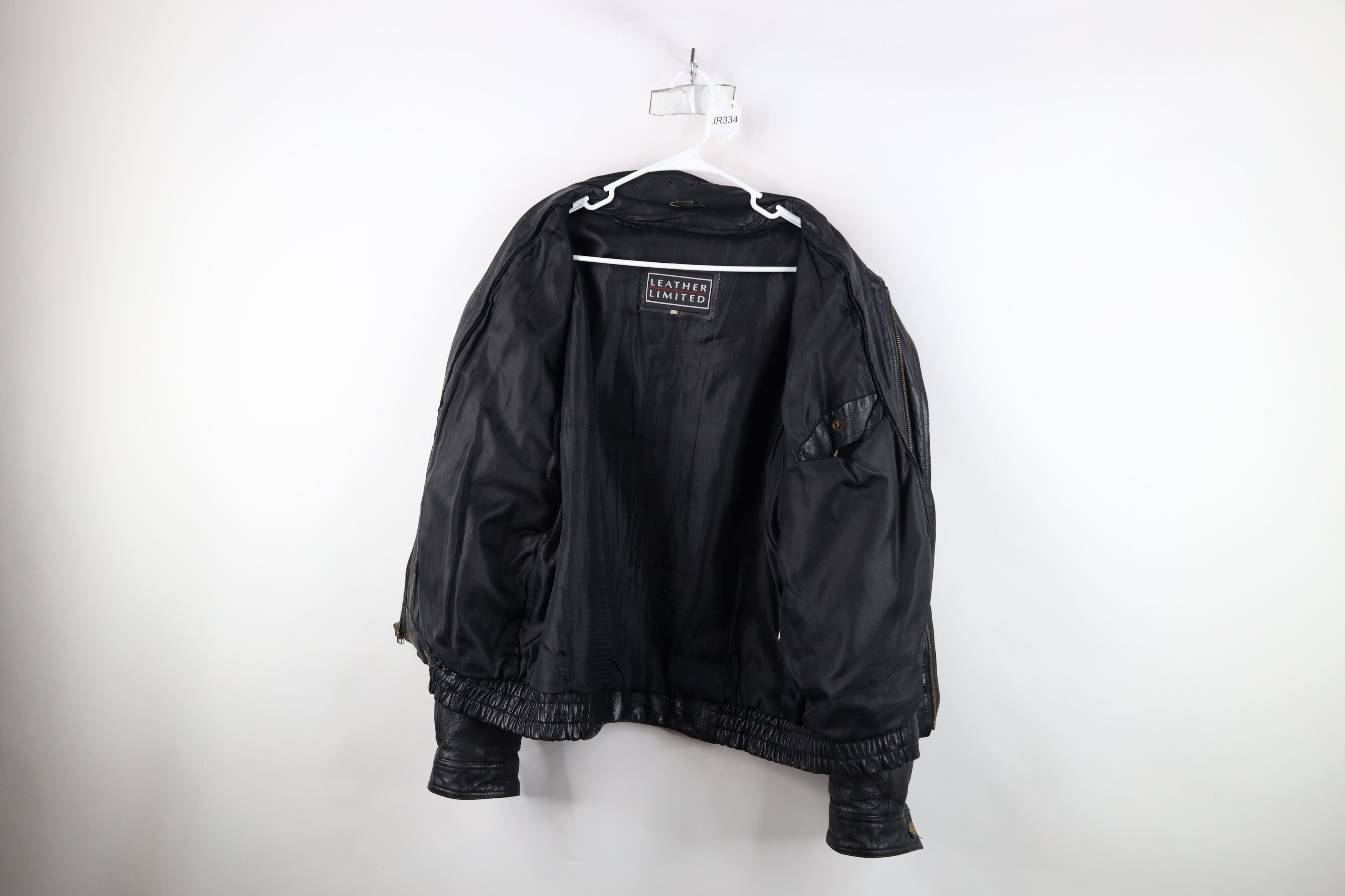 Vintage Vintage 90s Streetwear Leather Flight Bomber Jacket Black Size US L / EU 52-54 / 3 - 10 Thumbnail