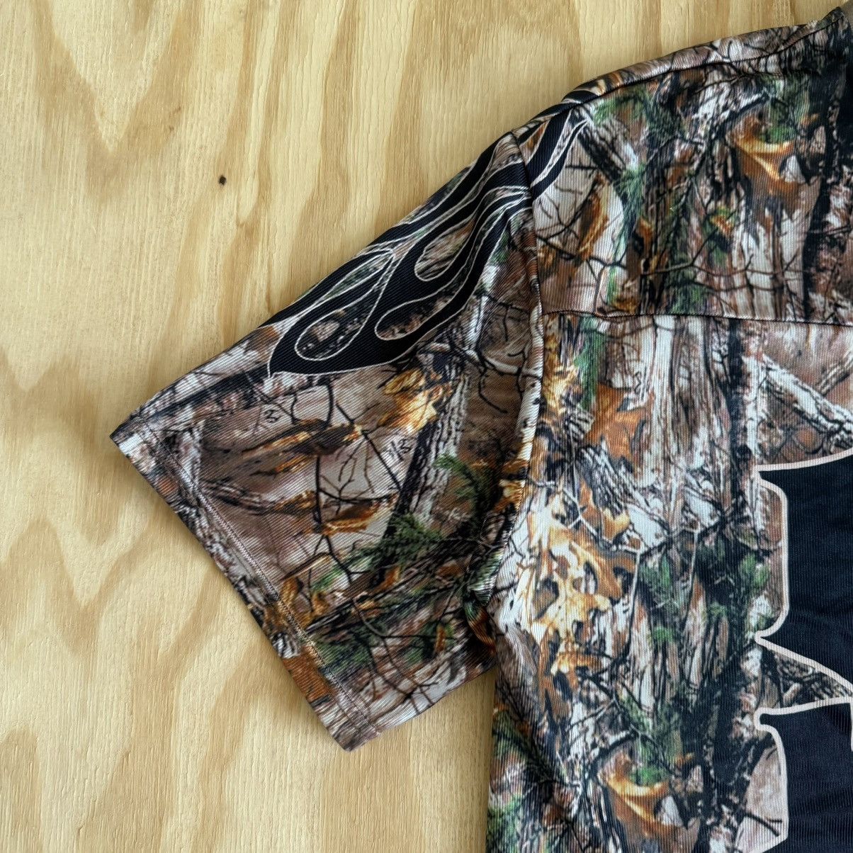 Vintage Vintage Camo Football Jersey Y2K Mesh Graphic Shirt Brown Size US XL / EU 56 / 4 - 7 Thumbnail