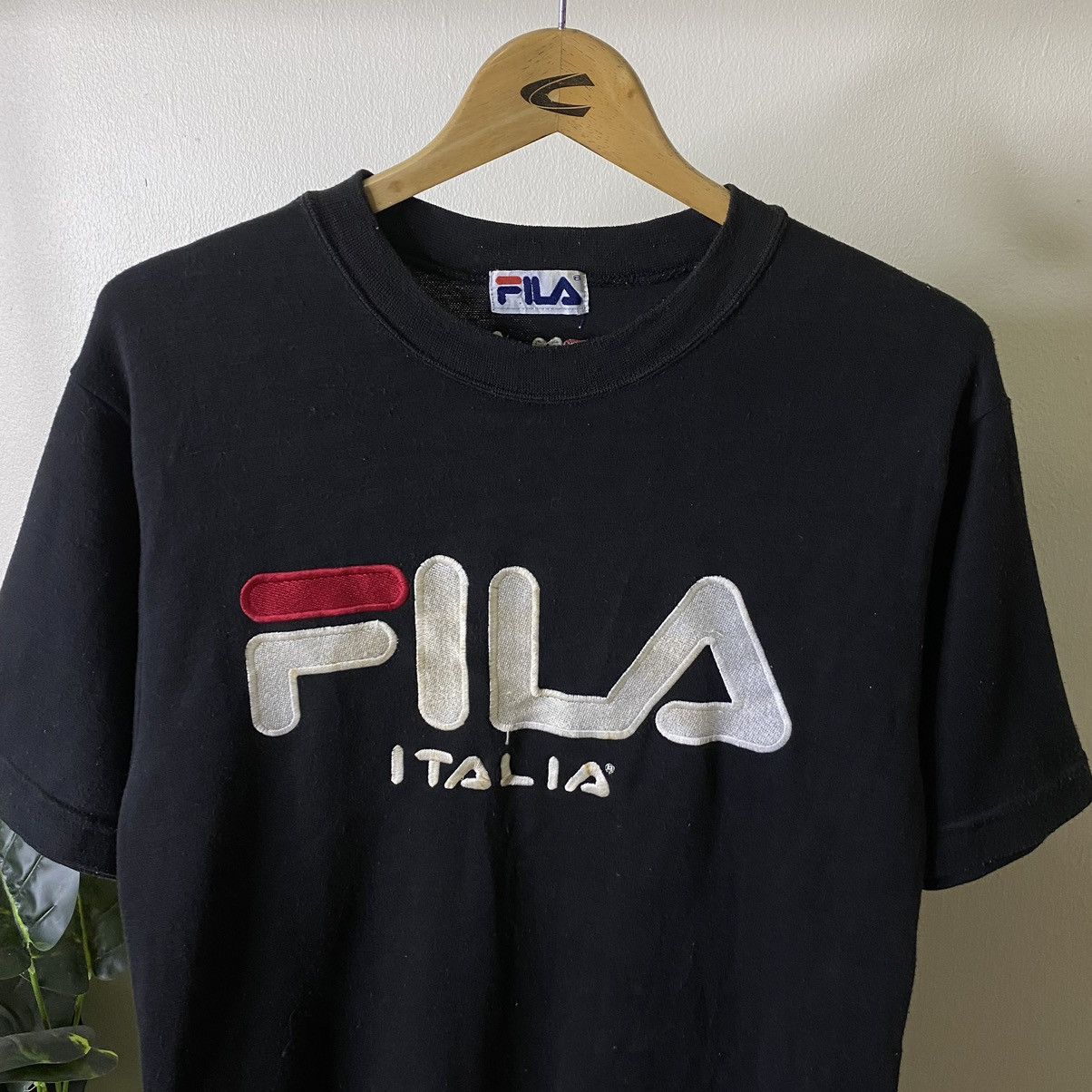 Fila Vintage 1990s Fila Embroidery Big Logo Tee Size US M / EU 48-50 / 2 - 2 Thumbnail