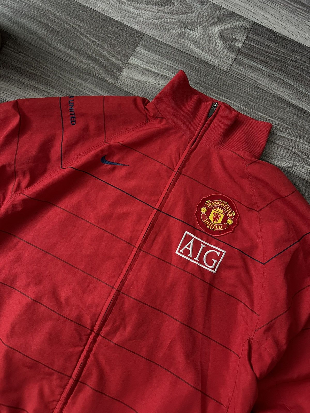 Nike Nike Manchester United 2008-2009 Vintage Red Track Jacket Size US L / EU 52-54 / 3 - 3 Thumbnail