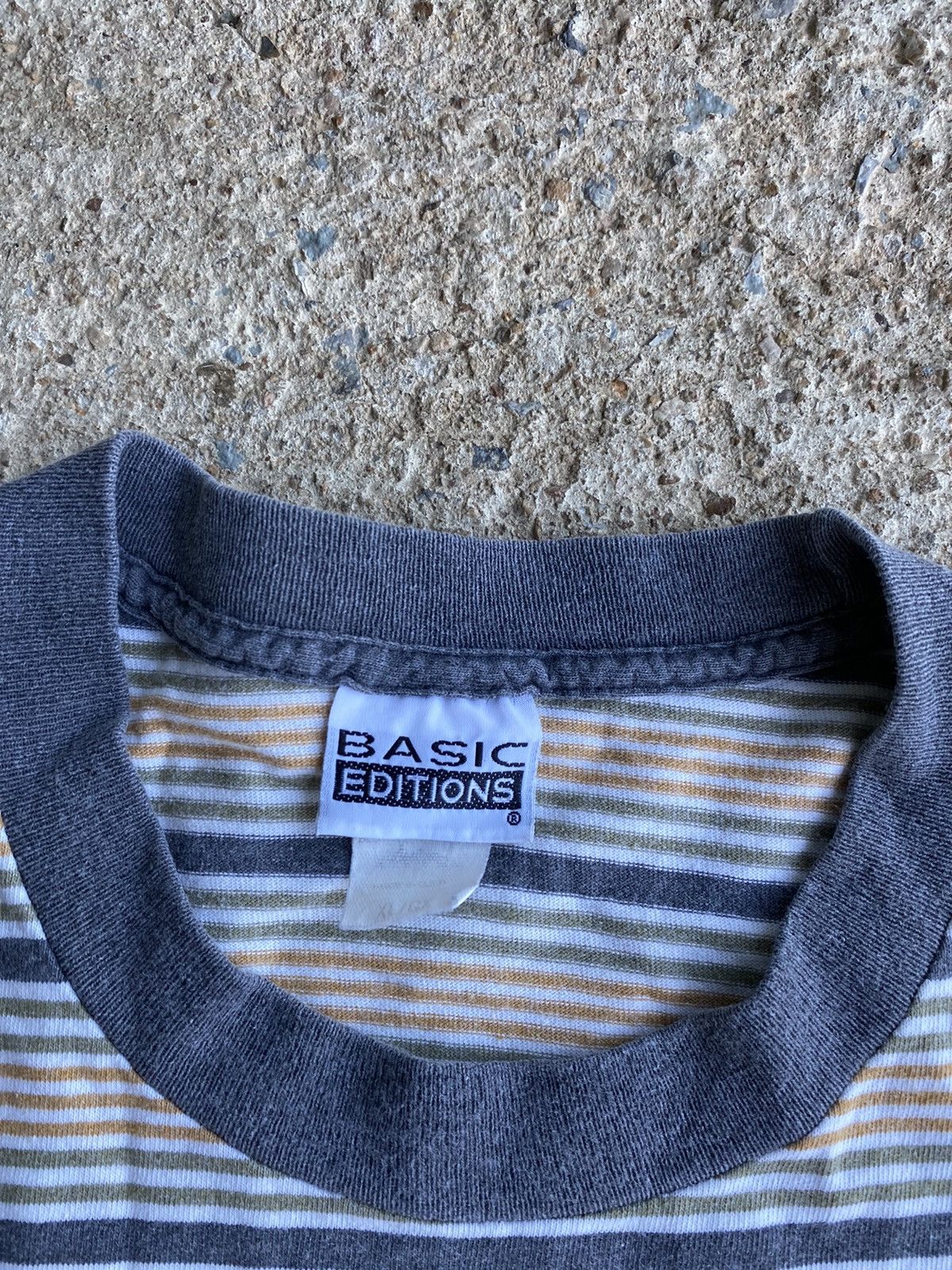 Japanese Brand × Vintage Vintage 90’s Grunge Skate Stripe Single Stitch Shirt Size US XL / EU 56 / 4 - 5 Thumbnail