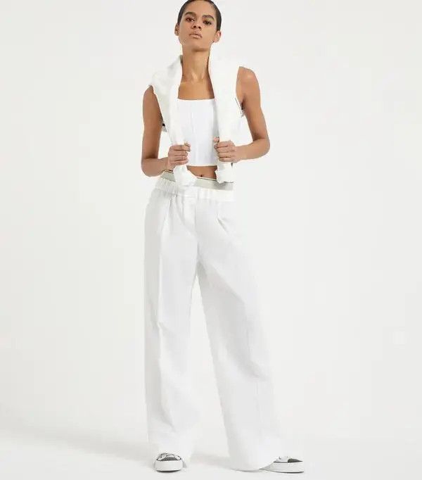 Brunello Cucinelli o1w1db10825 Tank Top in White Size S / US 4 / IT 40 - 5 Thumbnail