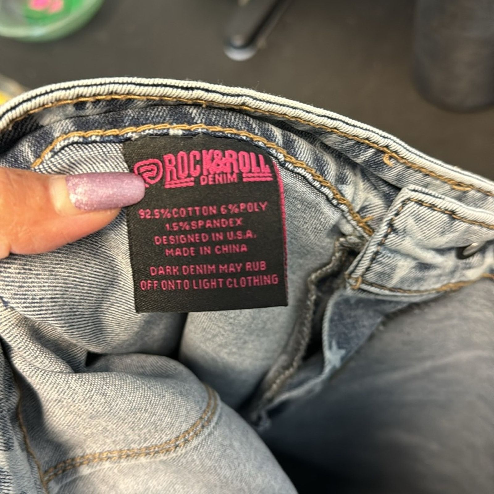 Other Rock & Roll Denim Star High Rise Bell-Bottom Jeans sz 27x34 Size 27" / US 4 / IT 40 - 6 Thumbnail