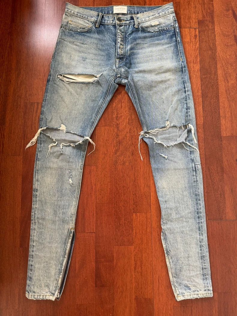 Fear of God Fear of God 4th Blue Denim Jeans Size US 32 / EU 48 - 1 Thumbnail