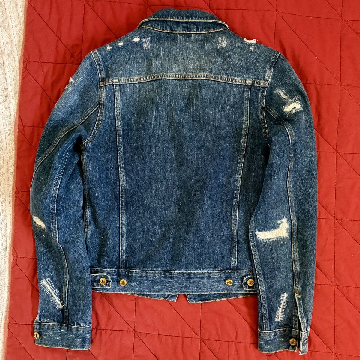Scotch & Soda Scotch & Soda Distressed Denim Jacket Size US S / EU 44-46 / 1 - 2 Thumbnail