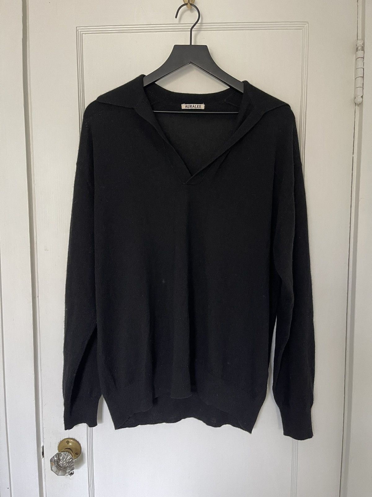 Auralee Super Fine Cashmere Silk Knit Skipper Polo size 5 | Grailed