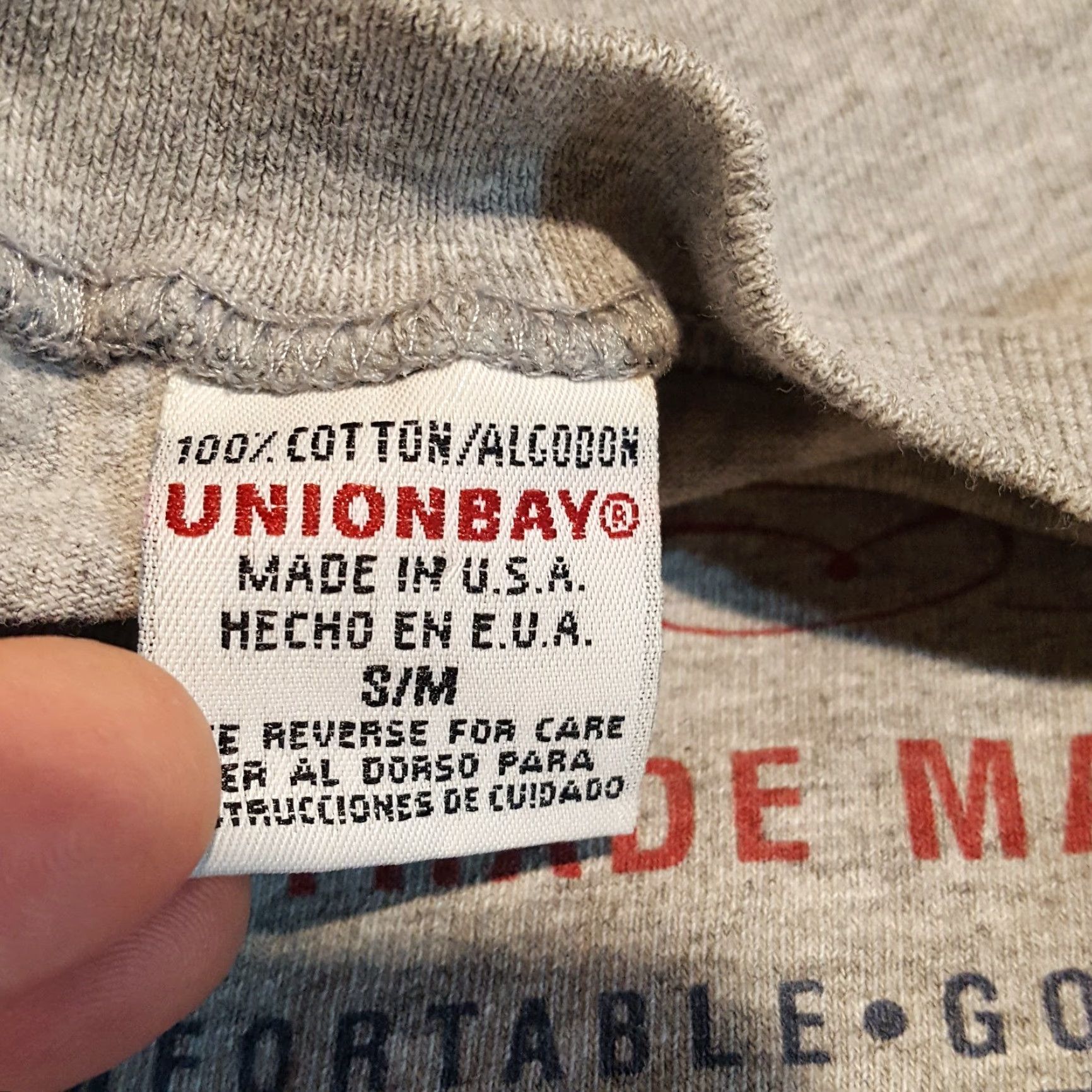 Vintage VINTAGE UnionBay Denim Long Sleeve T-Shirt Size S Gray 90s Retro Spell Out Logo Jewel Workwear Adults Mens Size US S / EU 44-46 / 1 - 6 Thumbnail