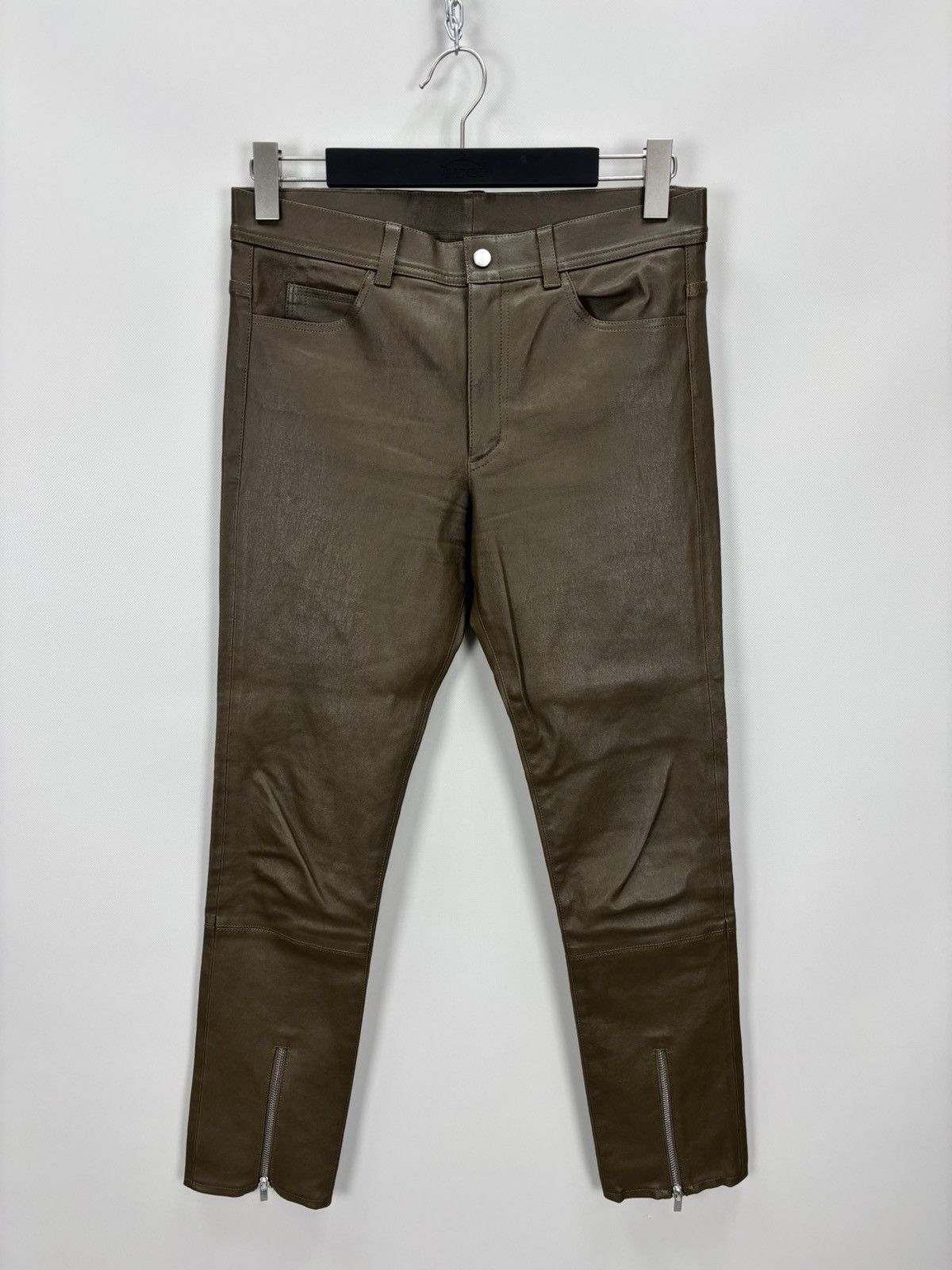 Helmut Lang Womens leather pants Helmut Lang Size 8 Color Brown Size 26" / US 2 / IT 38 - 2 Thumbnail