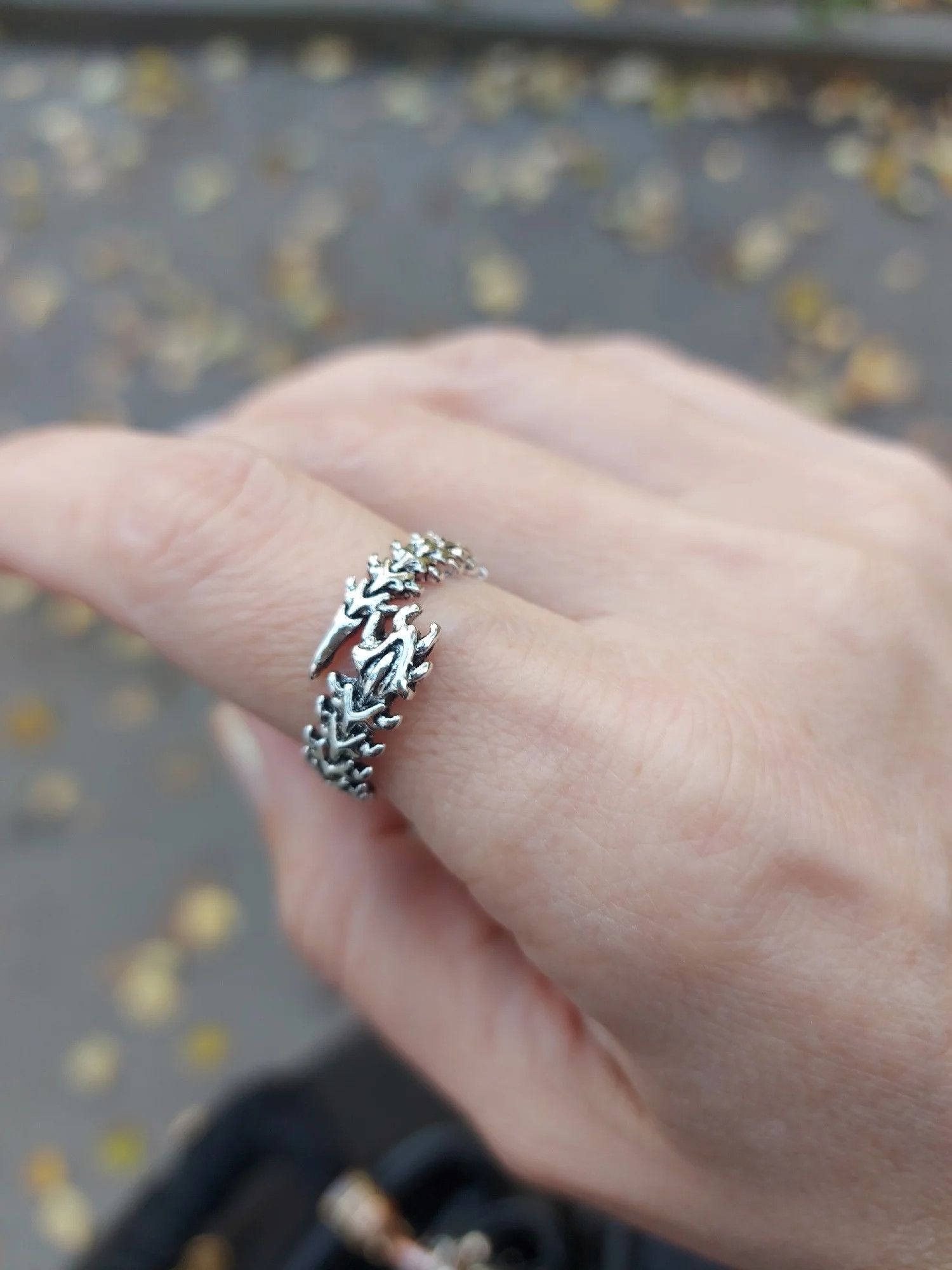 Vintage Resizable Vintage Punk Centipede Geometric Spine Ring Size ONE SIZE - 1 Thumbnail