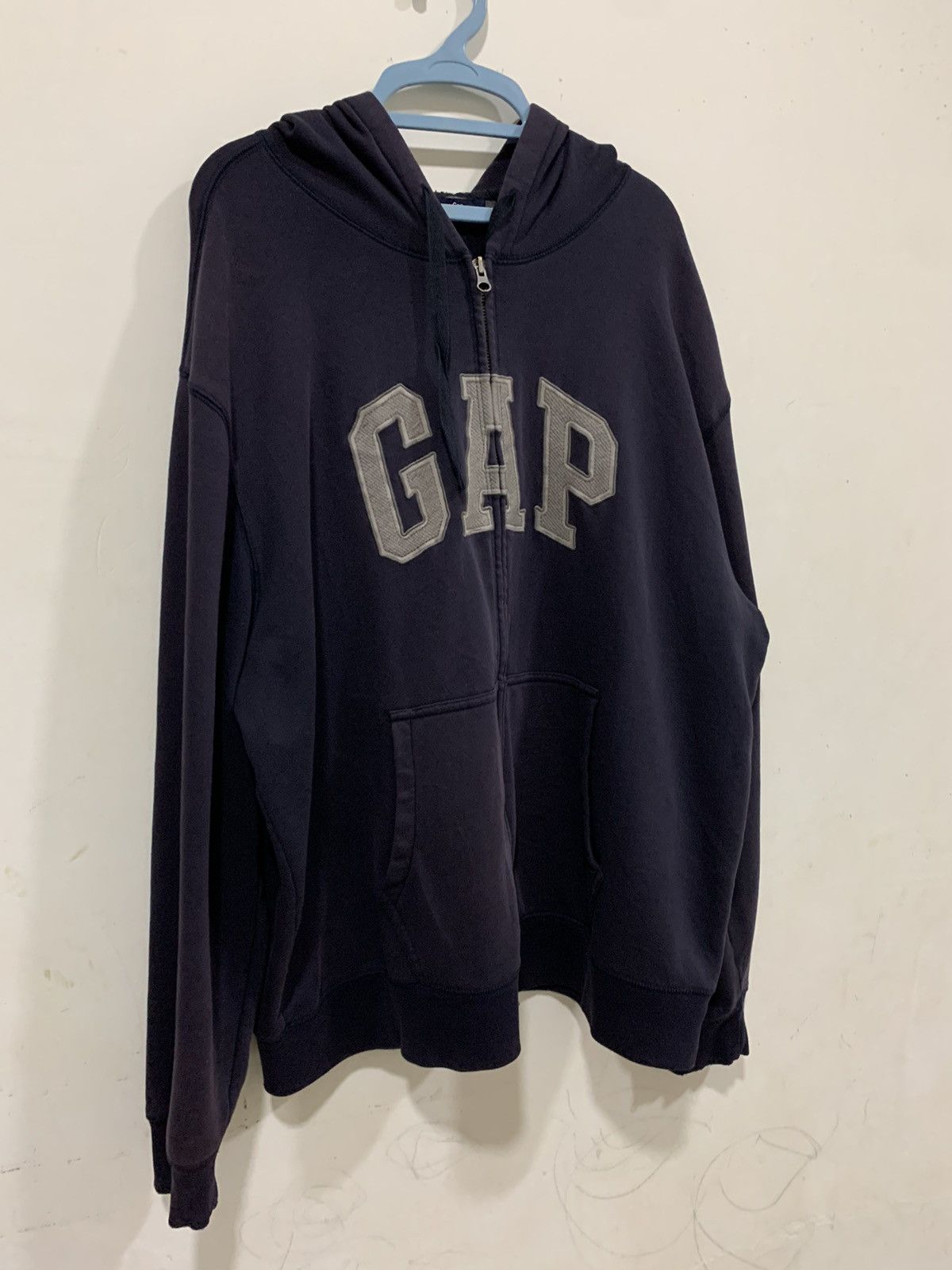 Gap × Vintage Dark Blue GAP Zip Up Hoodie Size US XXL / EU 58 / 5 - 3 Thumbnail