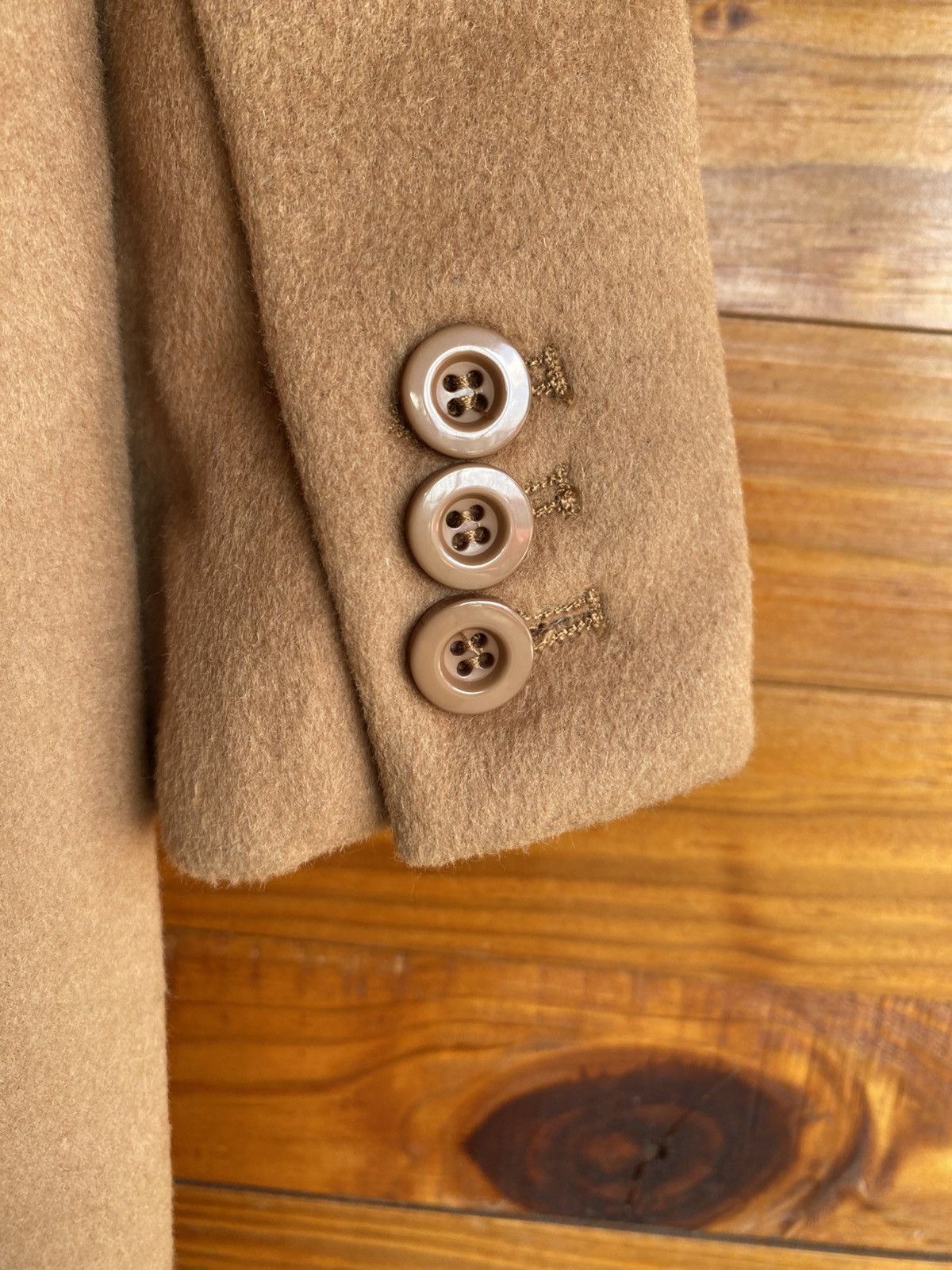 Japanese Brand Mila Owen Camel Wool Blend Tailored Coat | Japanese Fashion Size S / US 4 / IT 40 - 13 Thumbnail