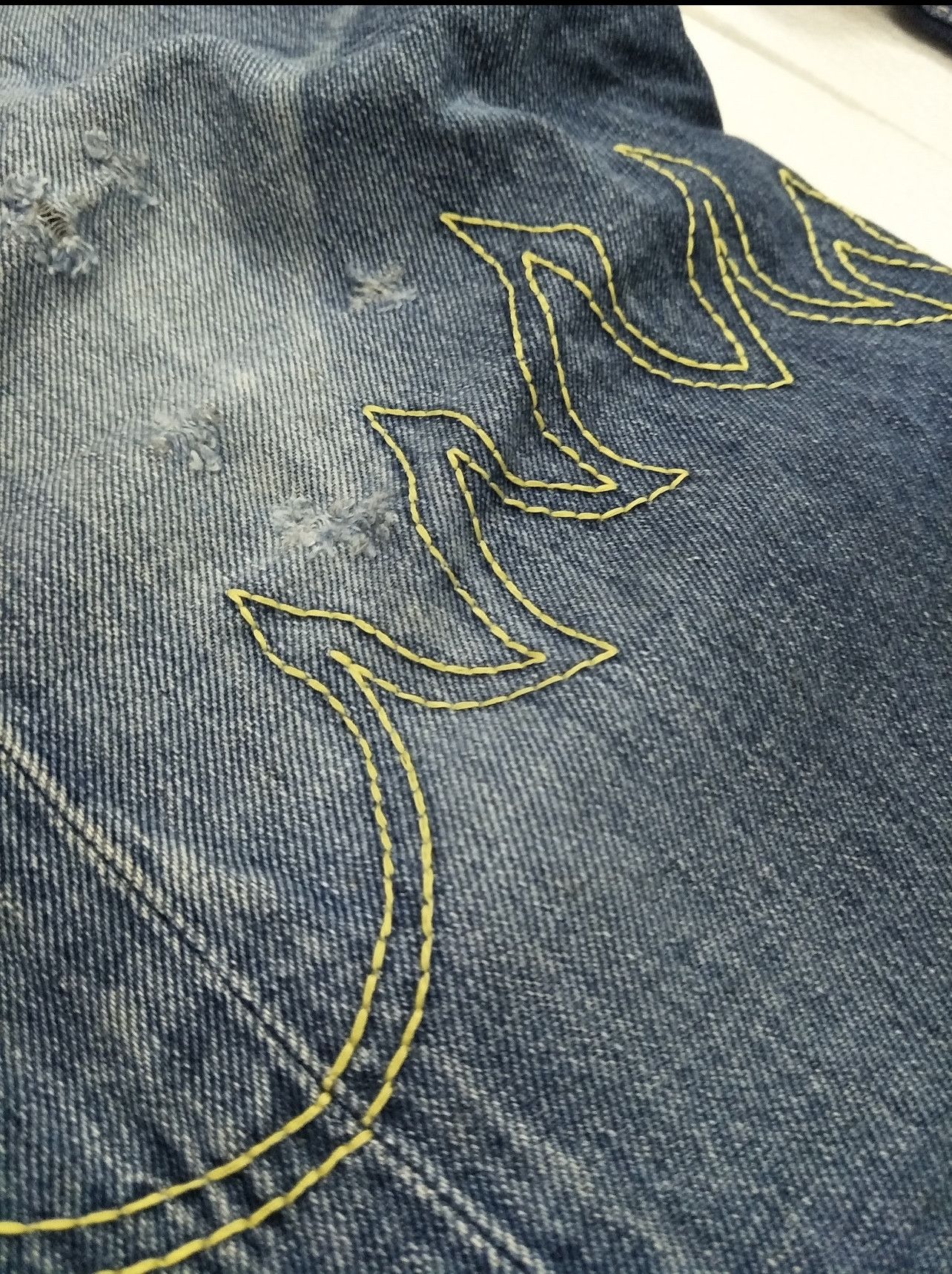 If Six Was Nine × Levi's × Vintage Levis Buckle Baggy Wide Leg Flamming Stitch Travis Scott Size US 30 / EU 46 - 11 Thumbnail