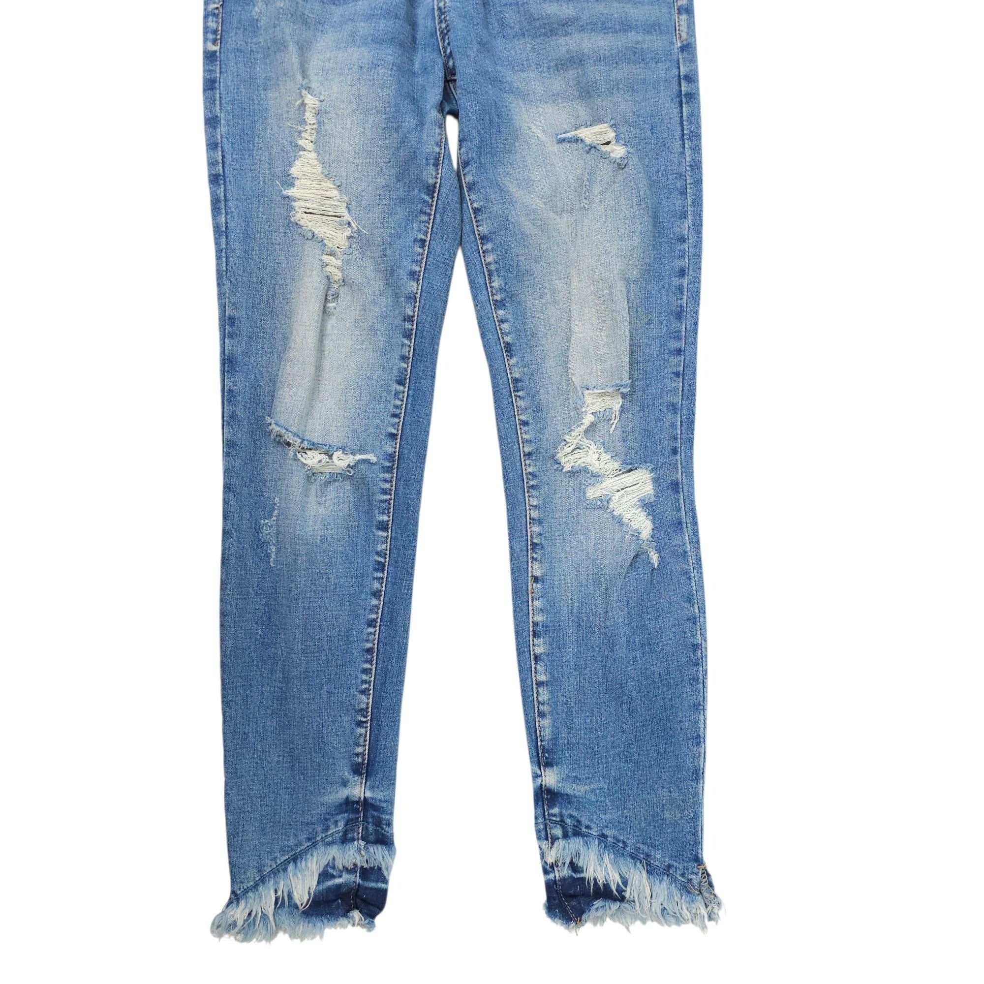 Kancan USA KanCan Nala Mid Rise Ankle Skinny Jeans Women 7/27 Distresse Size 28" / US 6 / IT 42 - 11 Thumbnail