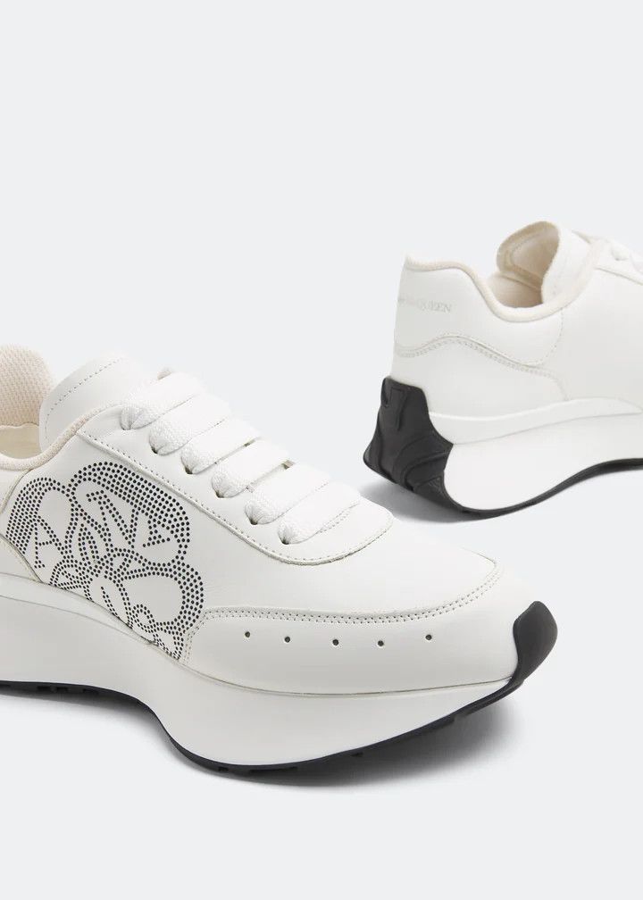 Alexander McQueen o1w1db10925 Sprint Runner in White/Black Size US 7 / IT 37 - 4 Thumbnail