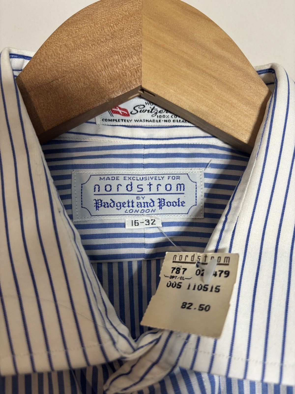 Nordstrom Vtg Padgett & Poole Nordstrom Button Up Dress Shirt 16 NWT Size US L / EU 52-54 / 3 - 2 Thumbnail