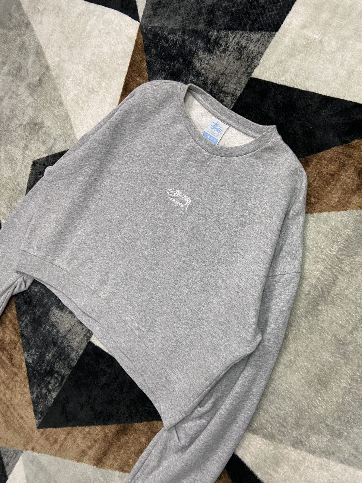 Stussy Vintage Stussy Center Logo Boxy Crop Top Sweatshirt Size M / US 6-8 / IT 42-44 - 2 Thumbnail