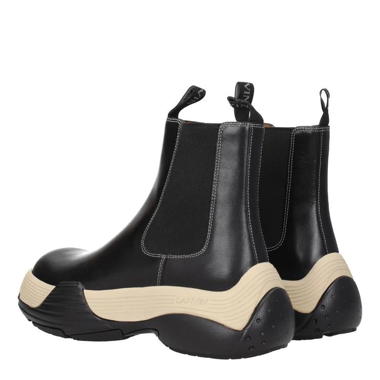Lanvin o1y0125 Ankle Boots in Black/Cream Size US 6 / EU 39 - 4 Thumbnail