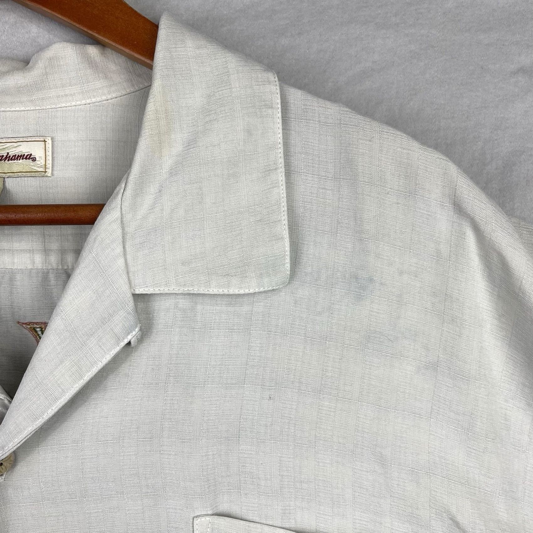 Tommy Bahama Tommy Bahama Shirt Men 2XL Short Sleeve Button-Up Collared Beach Silk Pattern Solid Beige Casual Workwear 90s? Size US XXL / EU 58 / 5 - 3 Thumbnail