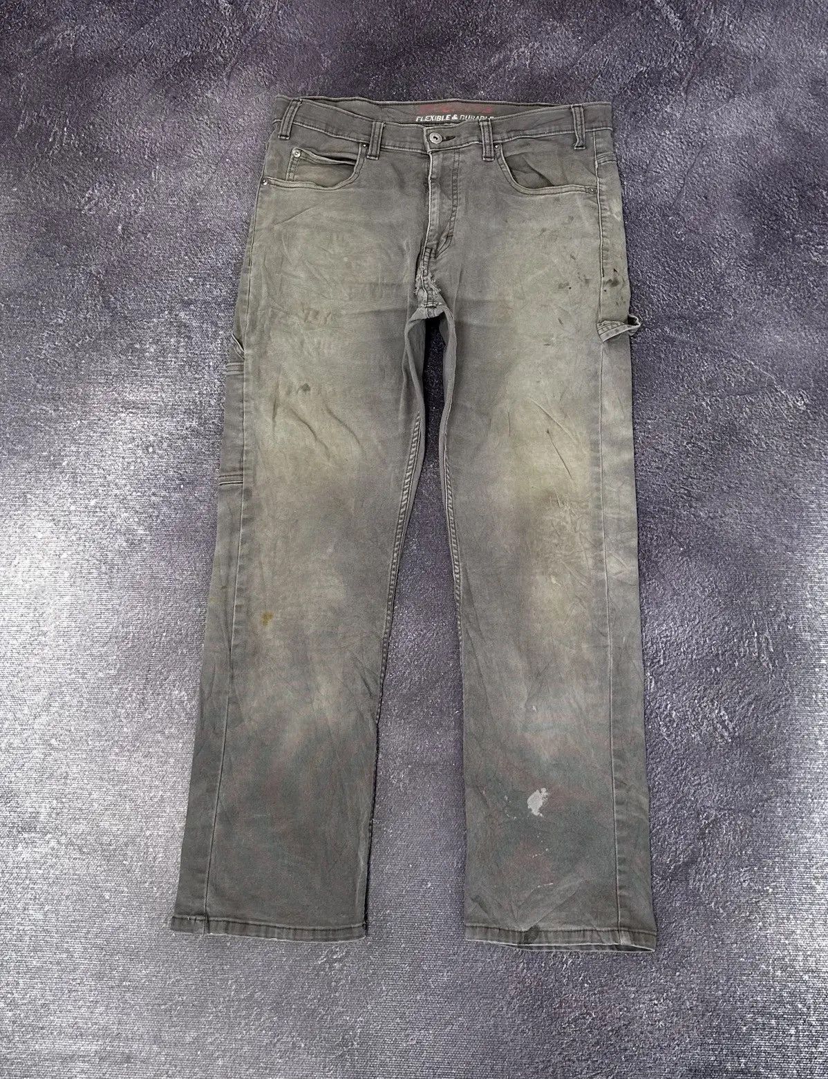 Dickies × Vintage Vintage Dickies Y2K Faded Grey Work Hype Baggy Pants Size US 34 / EU 50 - 2 Thumbnail