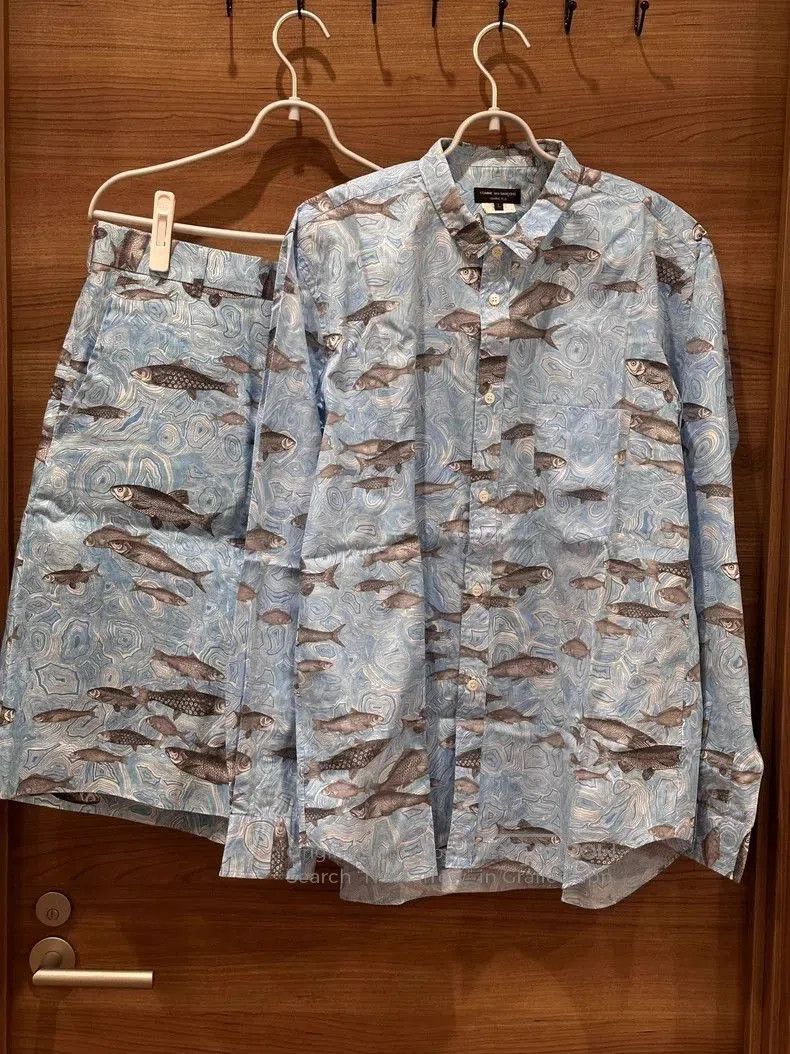 Comme des Garcons COMME des GARCONS HOMME PLUS Fish Print Shorts. Size US 30 / EU 46 - 9 Thumbnail